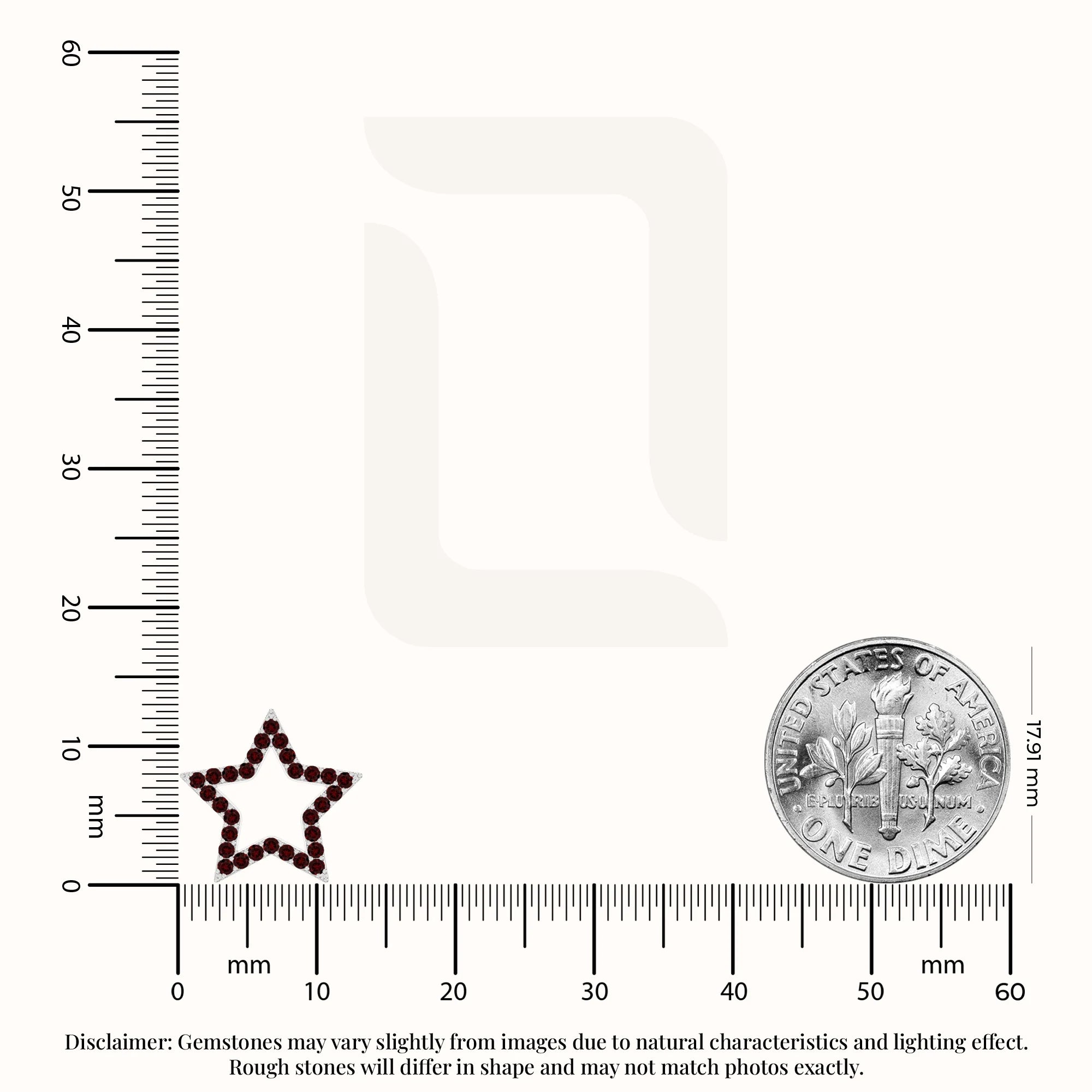 natural garnet star stud earrings in sterling silver 