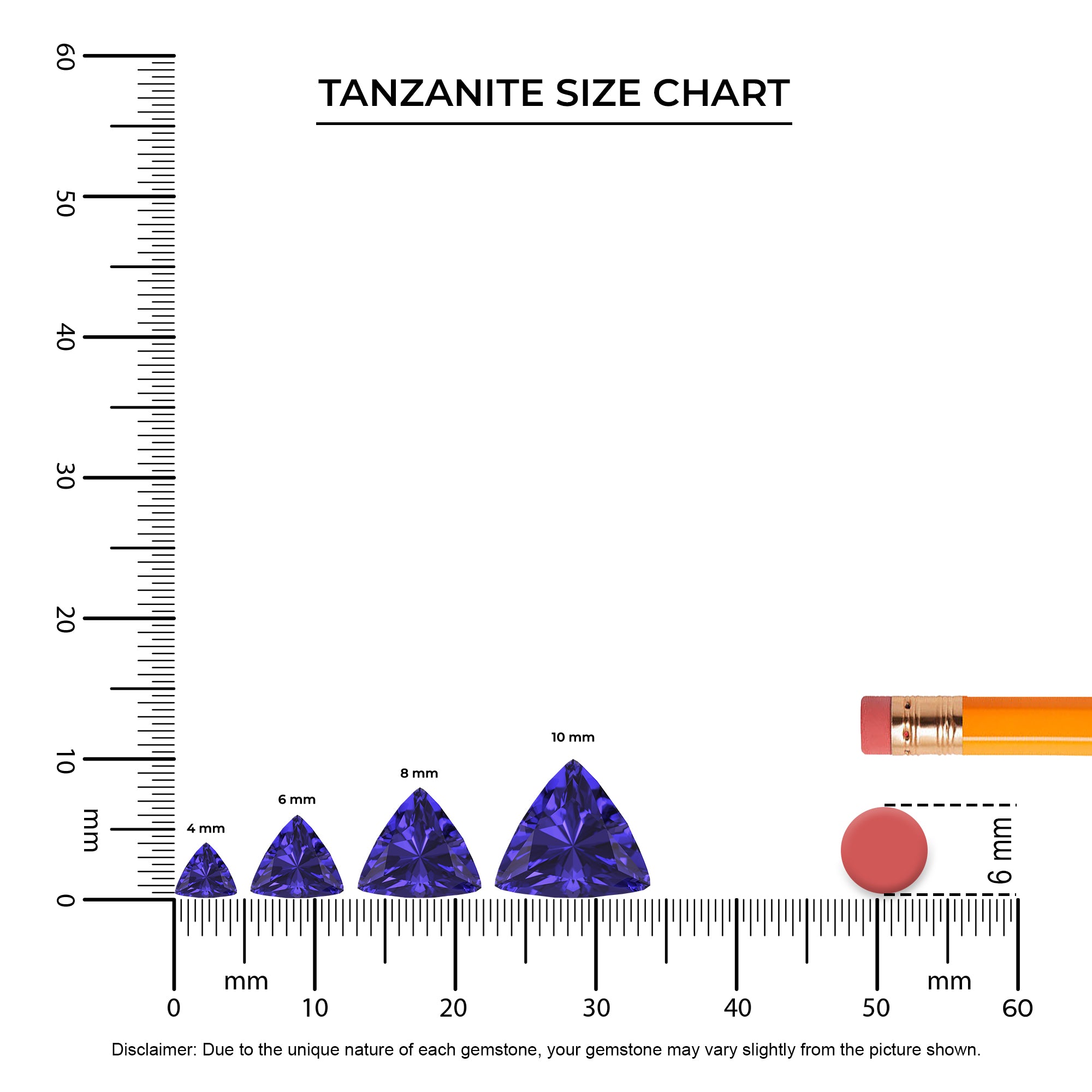 lab grown tanzanite trillion shape solitaire v-bale pendant necklace