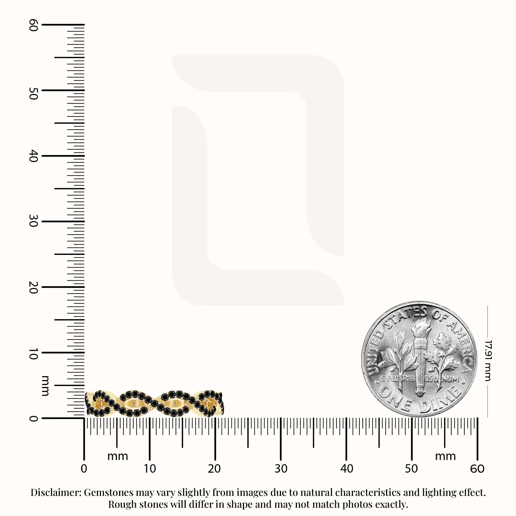 natural black onyx twisted wedding band rings in yellow gold vermeil