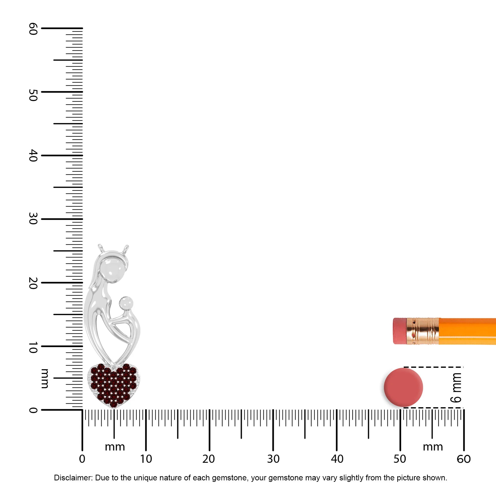 natural garnet mother child heart necklaces in sterling silver 