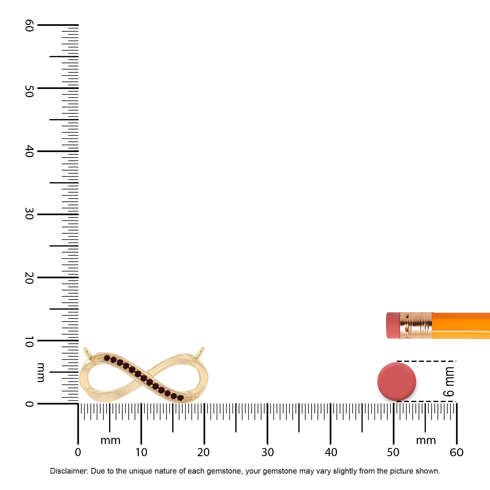 natural garnet infinity necklaces in yellow gold vermeil 