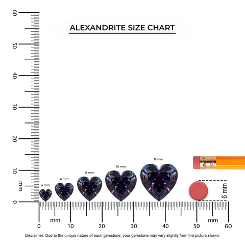 lab grown alexandrite heart shape solitaire pendant necklace