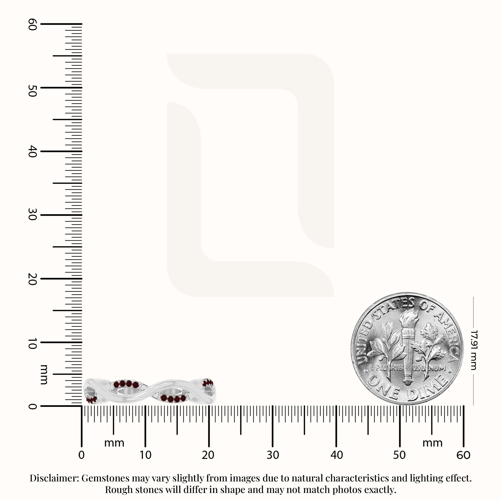 natural garnet twisted wedding band rings in sterling silver 