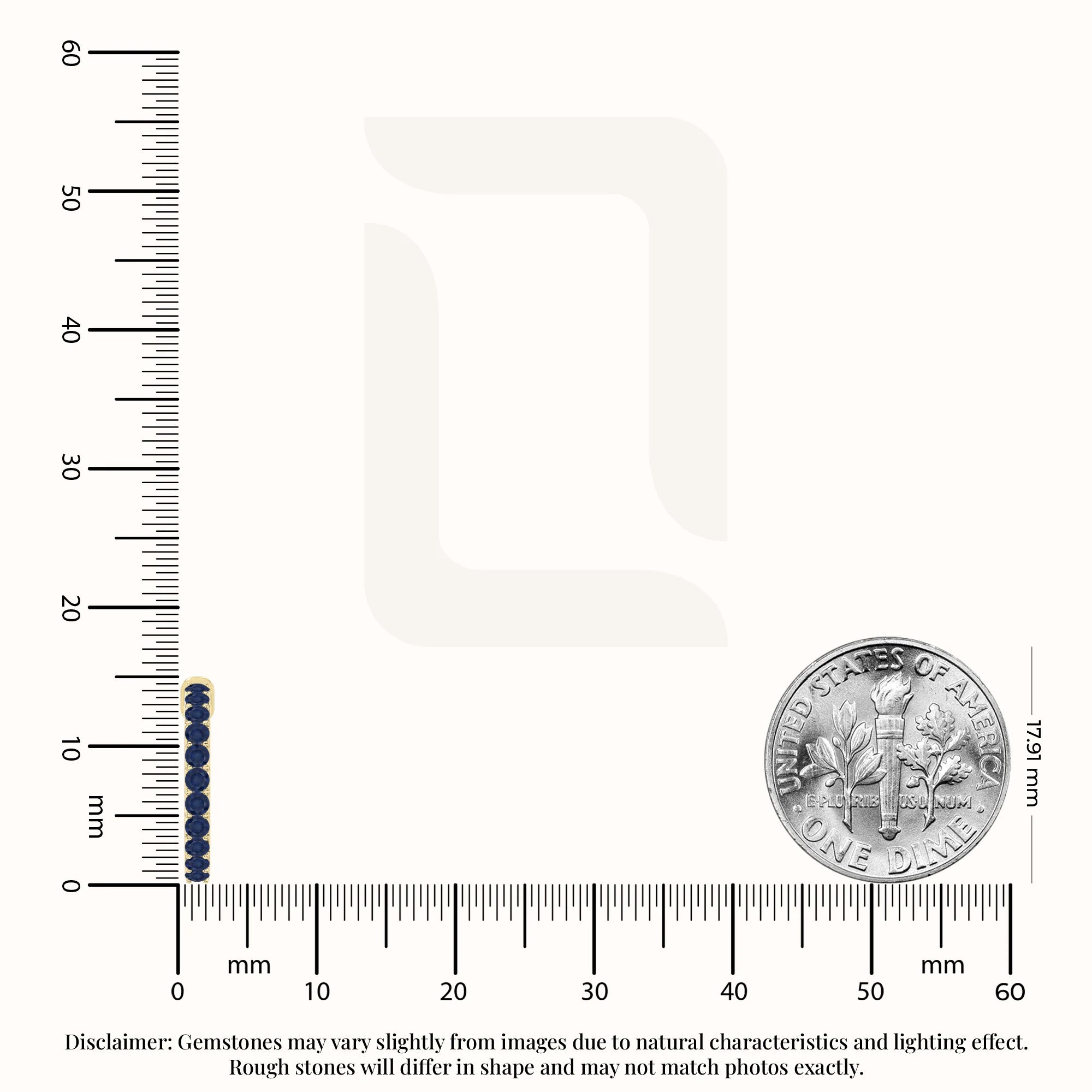 natural blue-sapphire hoop earrings in yellow gold vermeil 