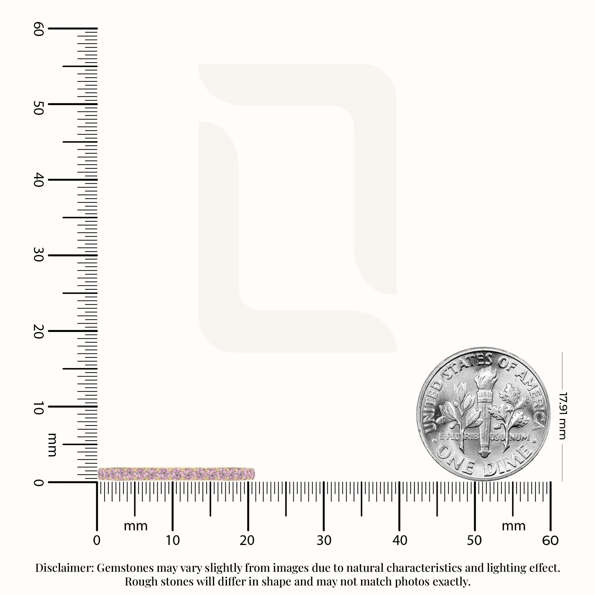 natural pink tourmaline eternity band rings in yellow gold vermeil