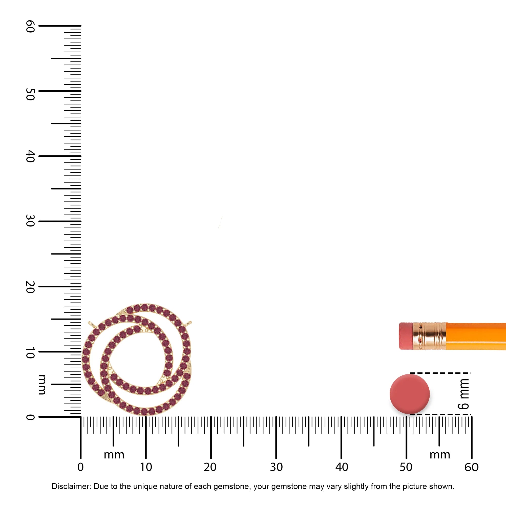 natural ruby infinity love knot necklaces in yellow gold vermeil 