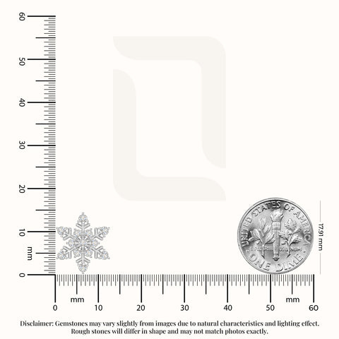 moissanite snowflake stud earrings in sterling silver 