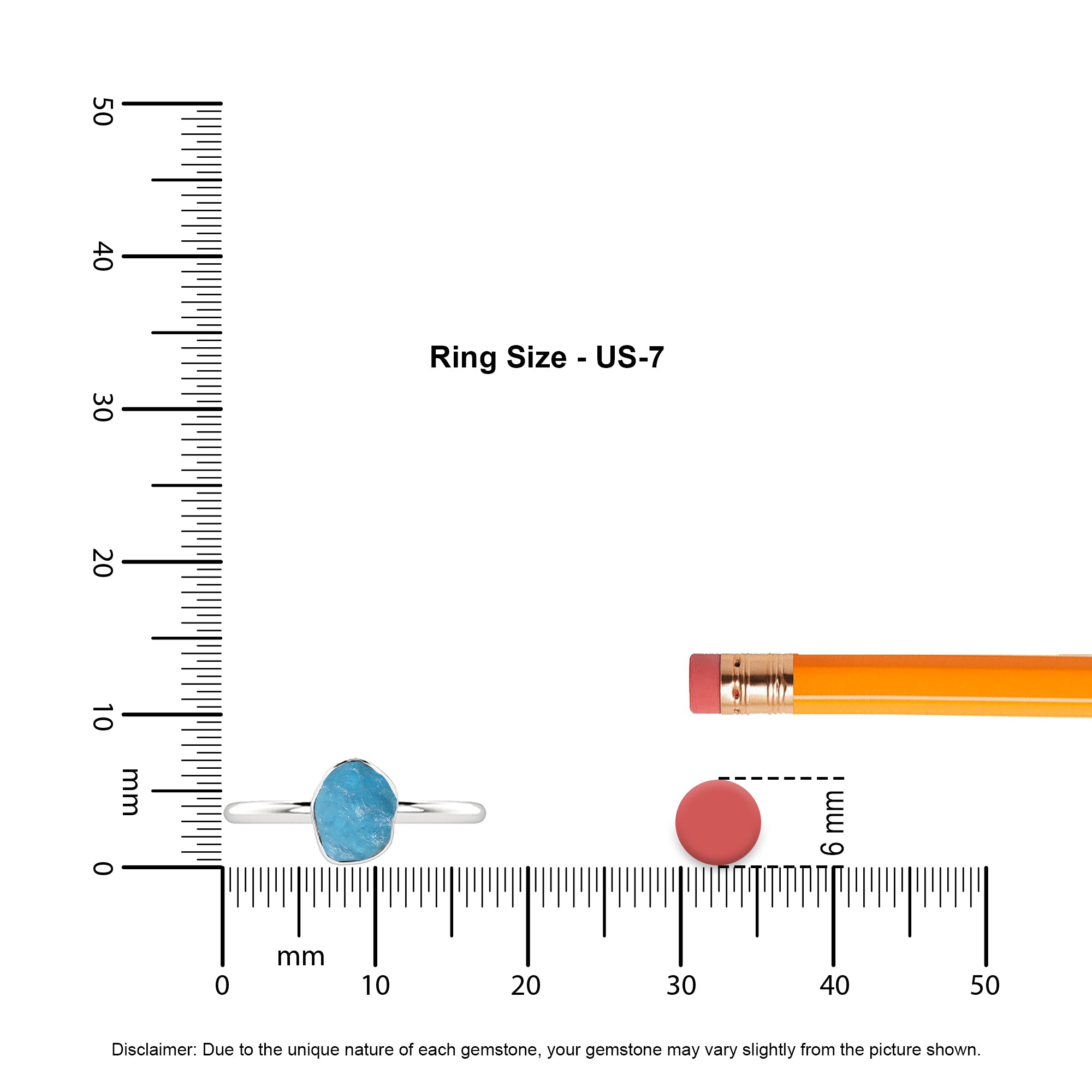 neon-apatite rough shape stackable bezel-set ring