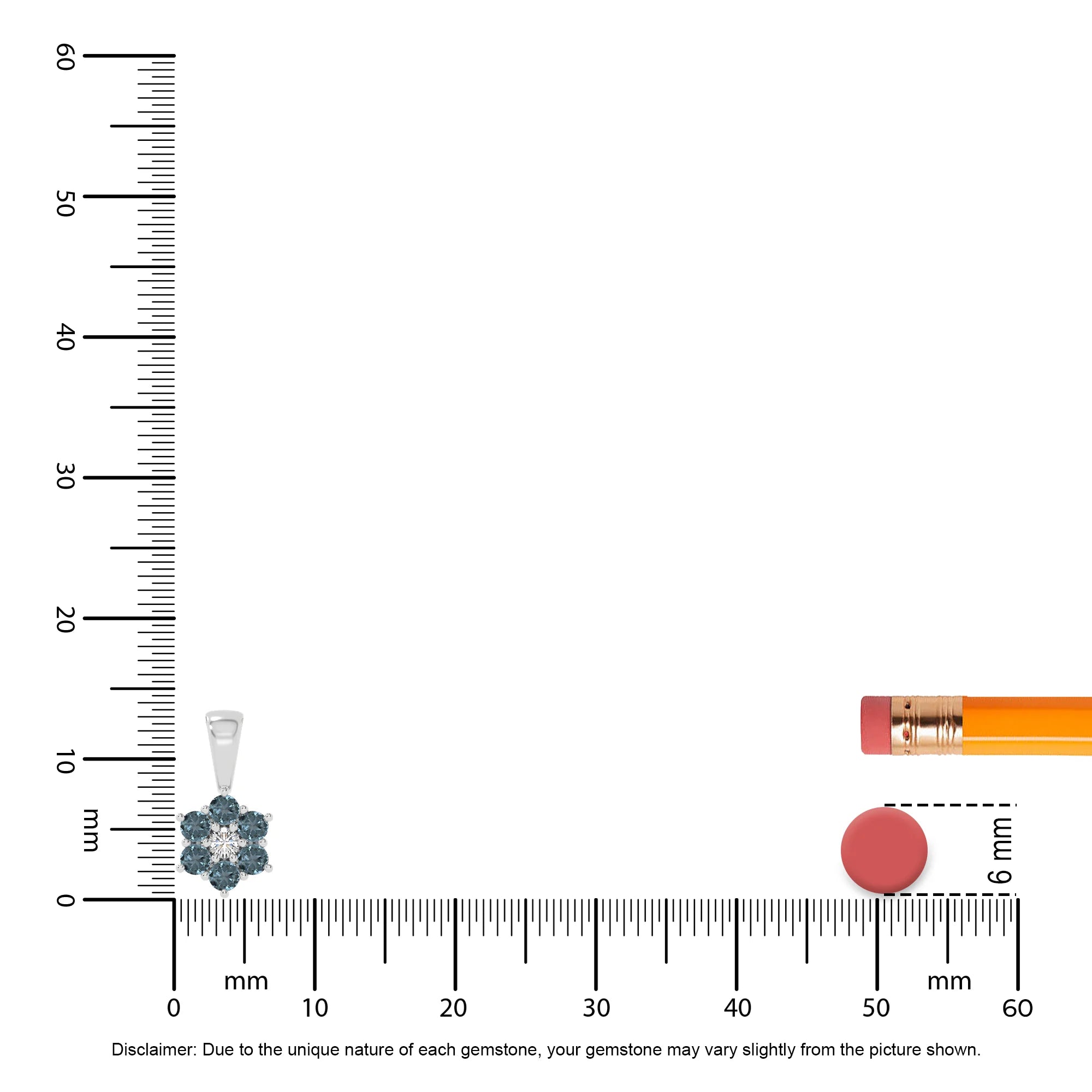 natural london-blue-topaz flower necklaces in sterling silver 