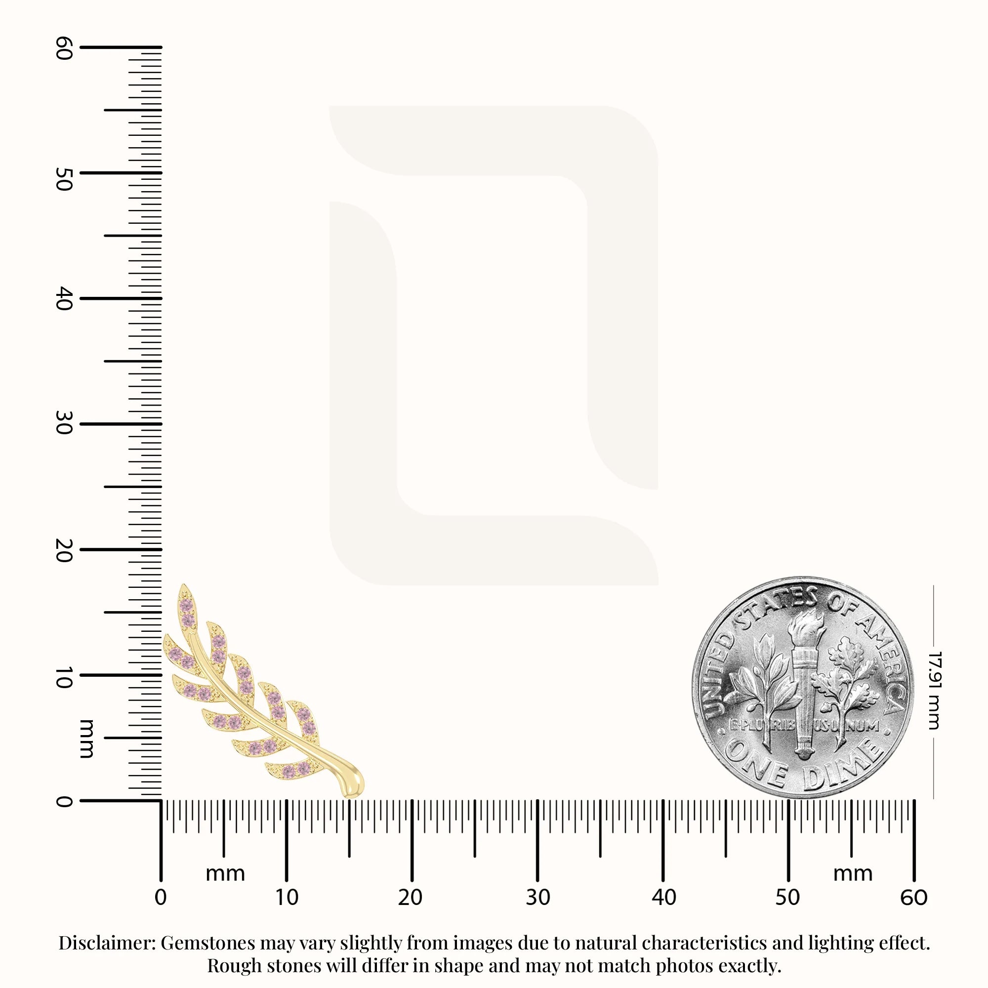 natural pink-tourmaline leaf climber earrings in yellow gold vermeil 