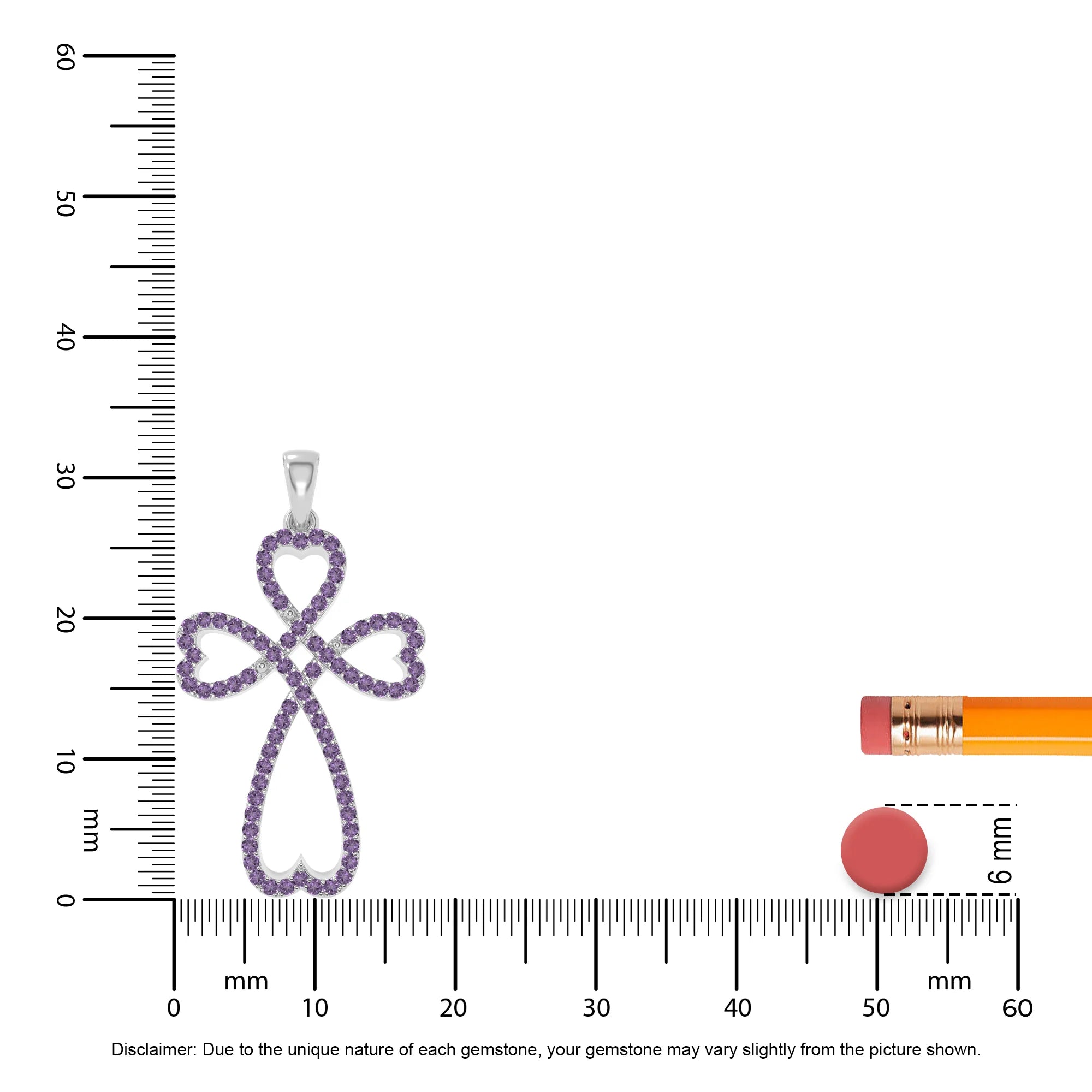 natural amethyst infinity cross necklaces in sterling silver 