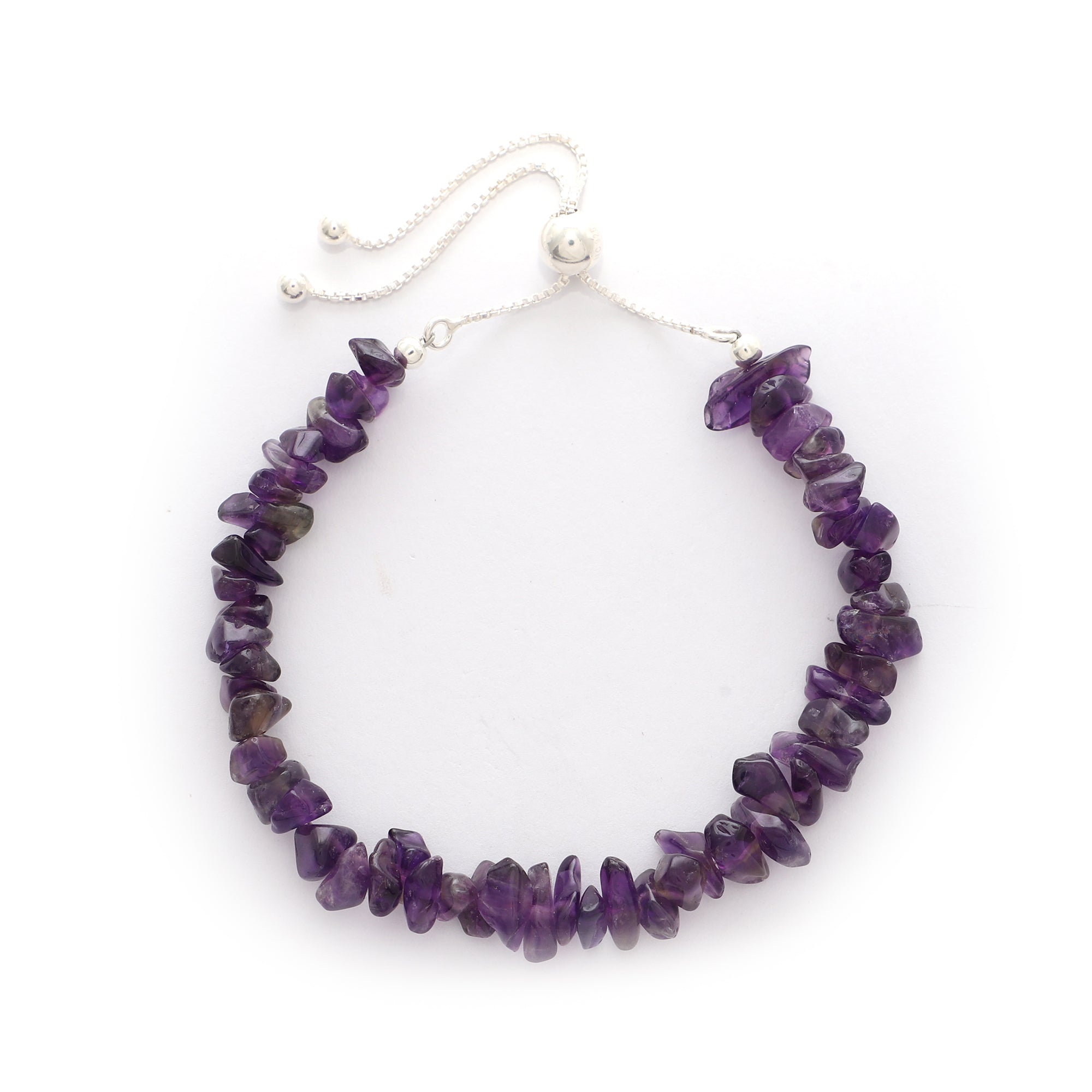 natural amethyst rough shape bolo bracelet