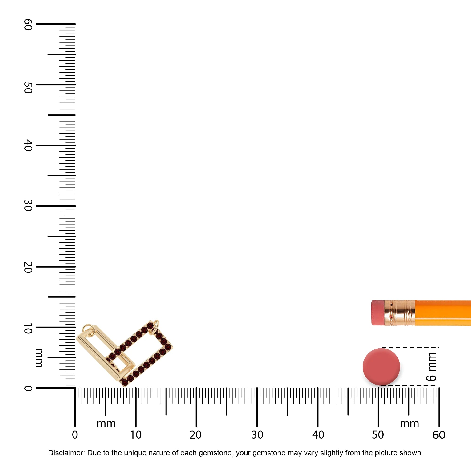 natural garnet interlock necklaces in yellow gold vermeil 