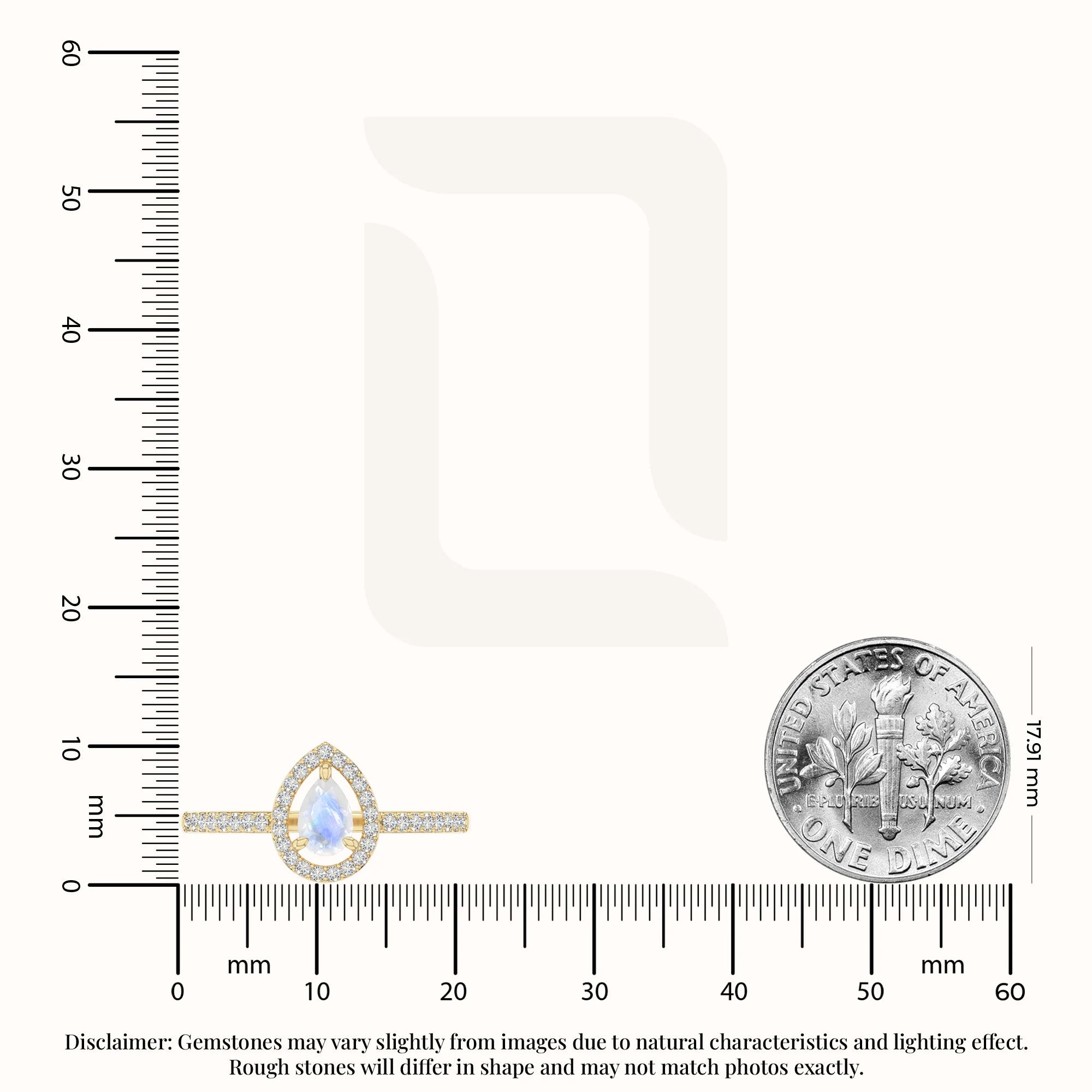 natural rainbow moonstone solitaire halo engagement rings in yellow gold vermeil