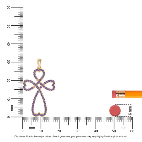 natural amethyst infinity cross necklaces in yellow gold vermeil 