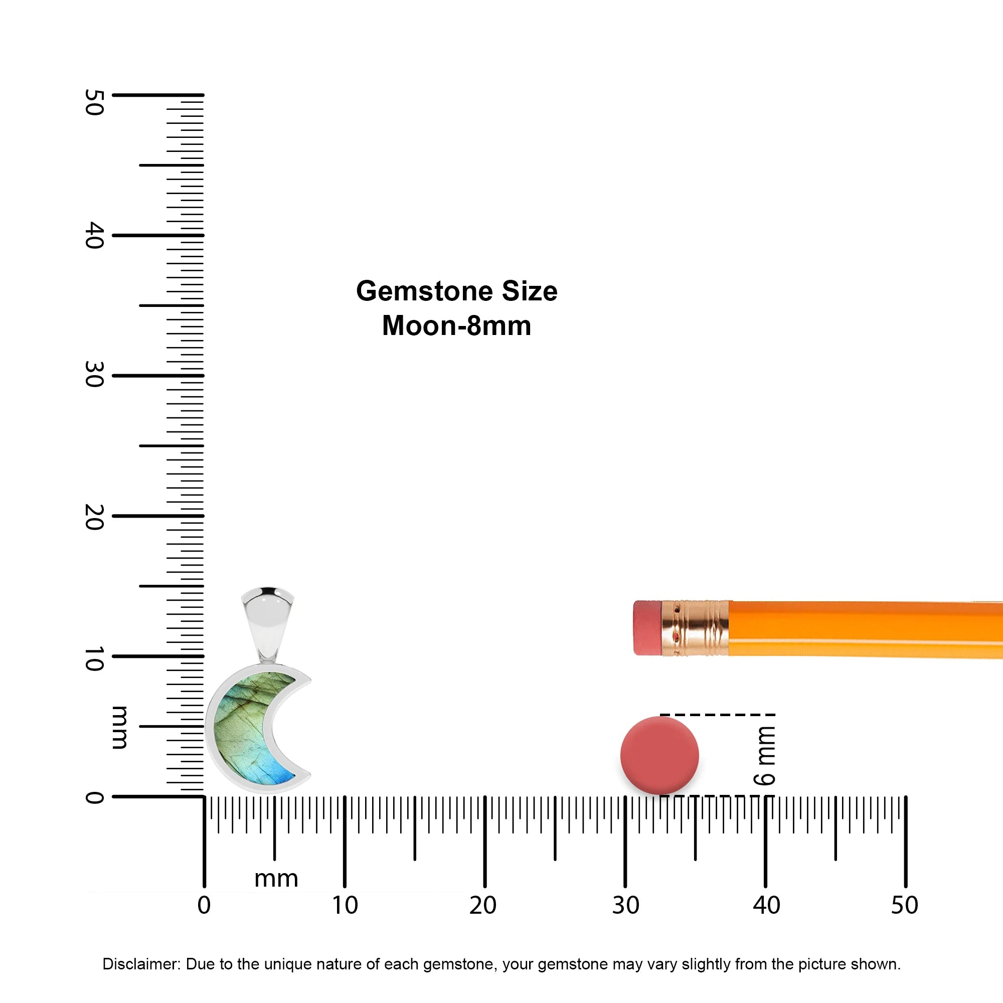 natural labradorite moon shape pendant necklace