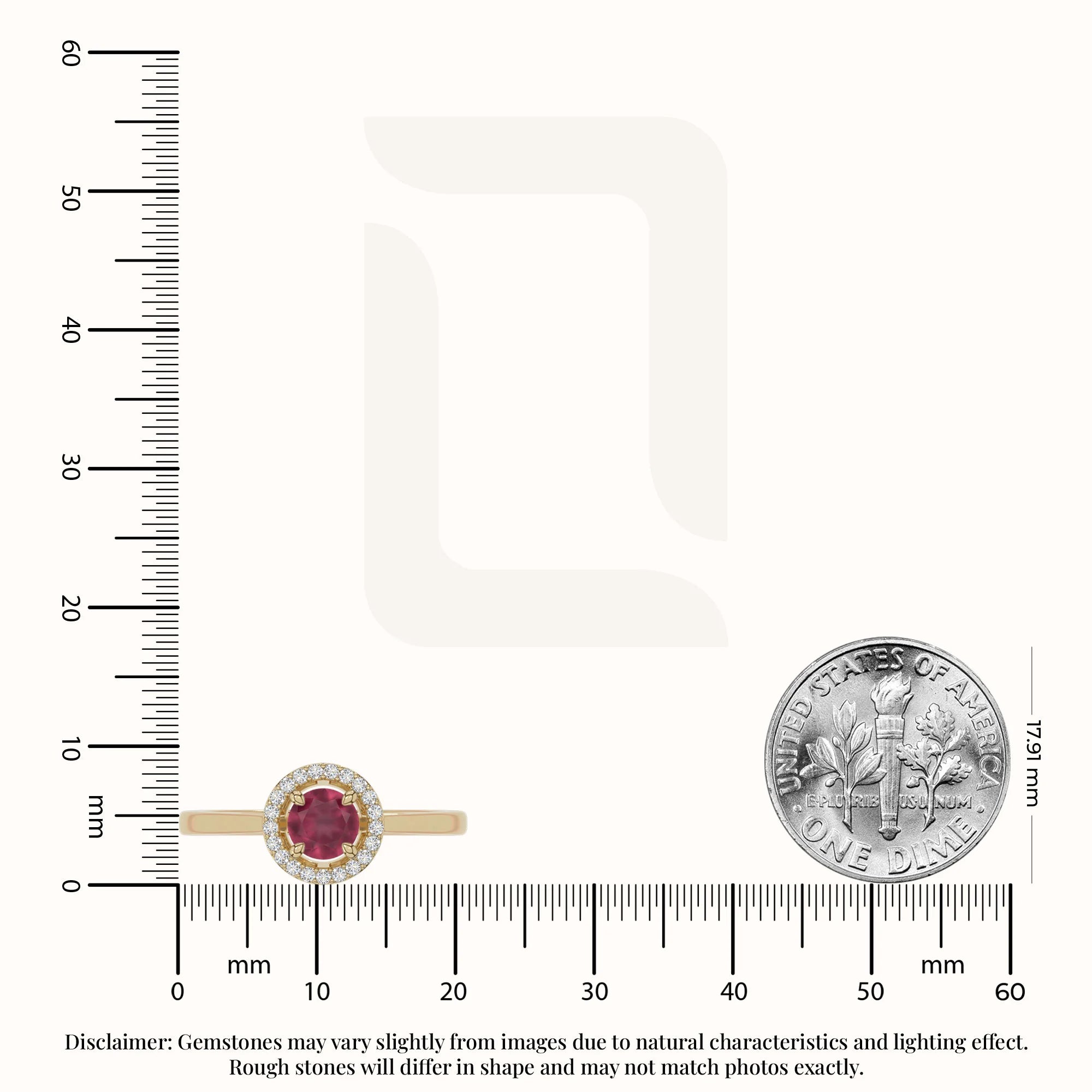 natural ruby solitaire halo engagement rings in yellow gold vermeil