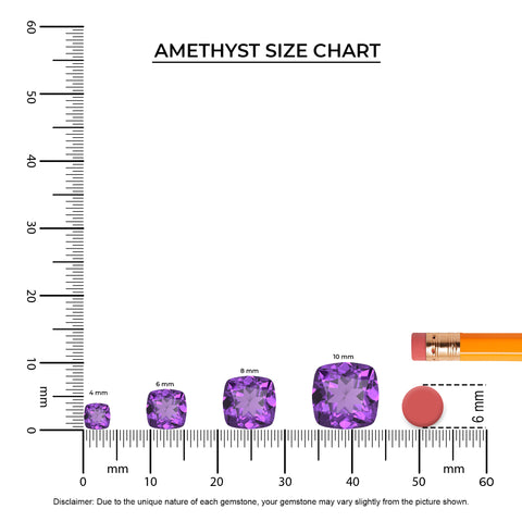 lab grown amethyst cushion half eterity solitaire engagement ring