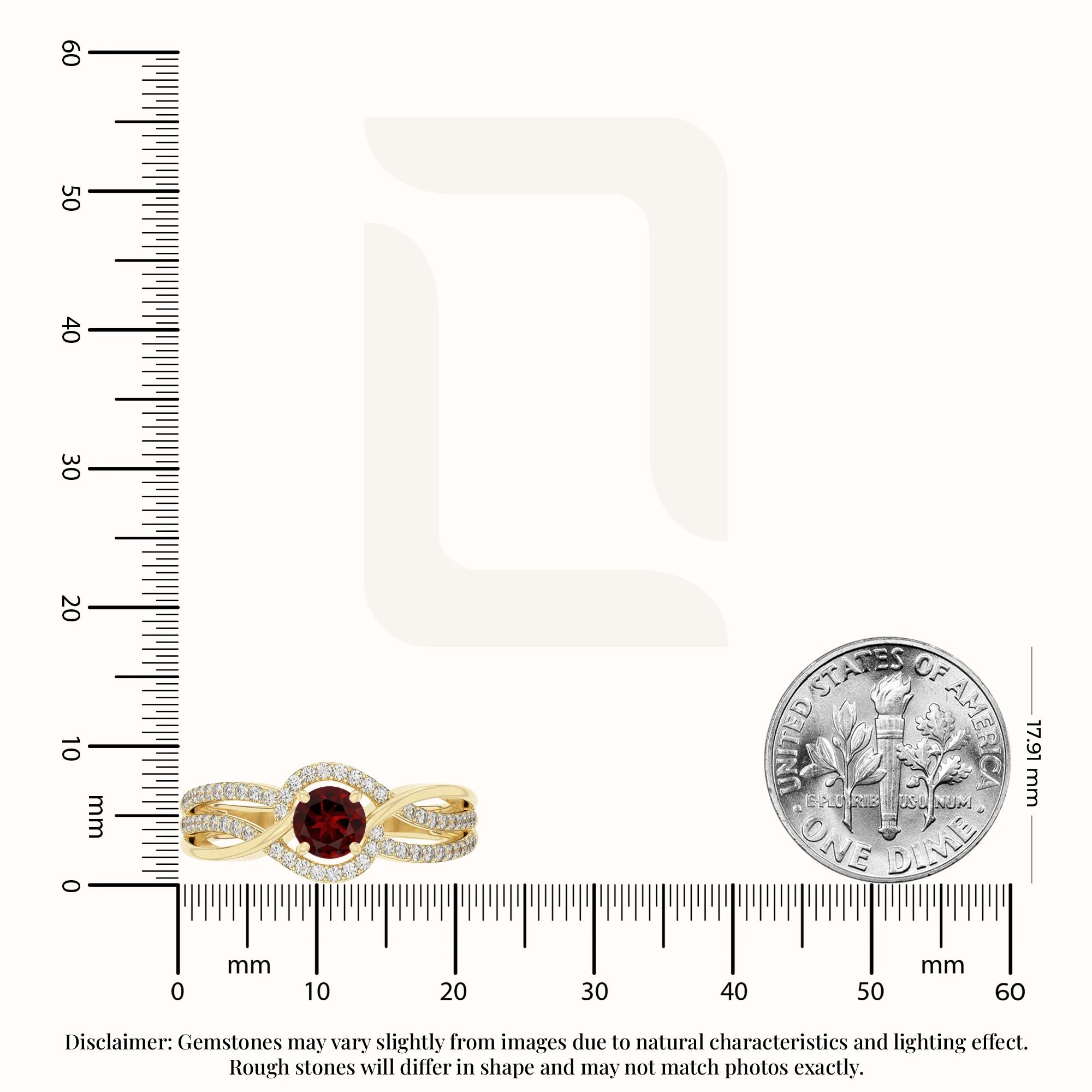 natural garnet solitaire engagement rings in yellow gold vermeil