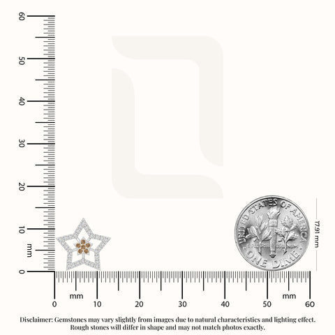 natural citrine star stud earrings in sterling silver 