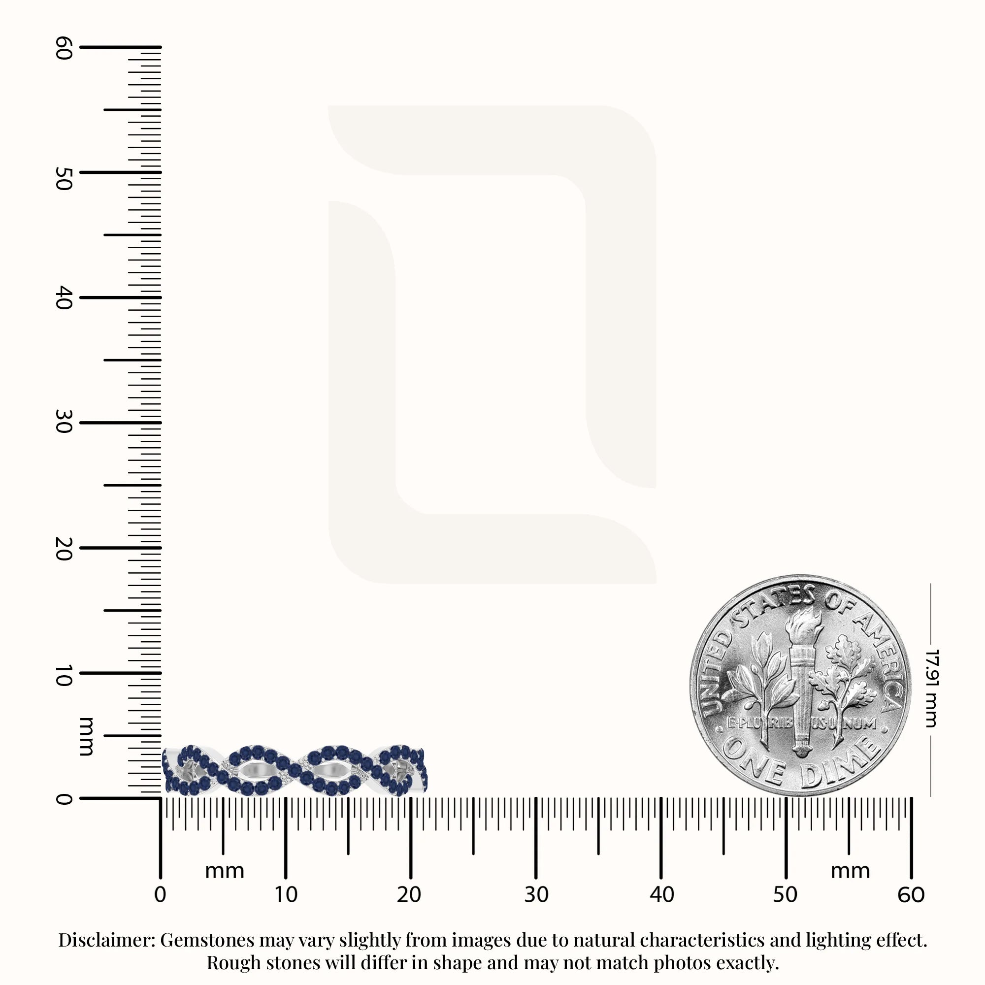 natural blue sapphire twisted wedding band rings in sterling silver 