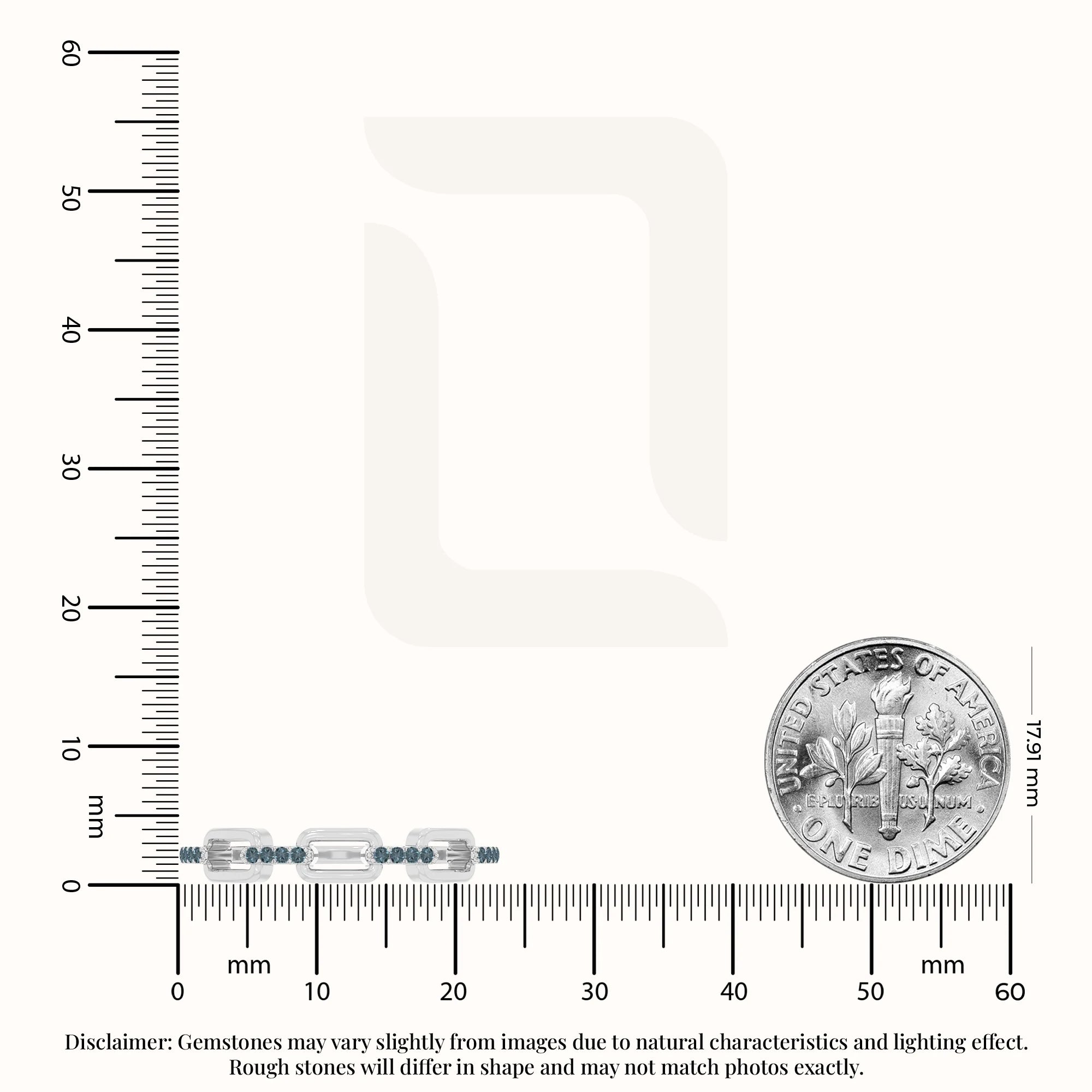 natural london blue topaz interlocking wedding band rings in sterling silver 