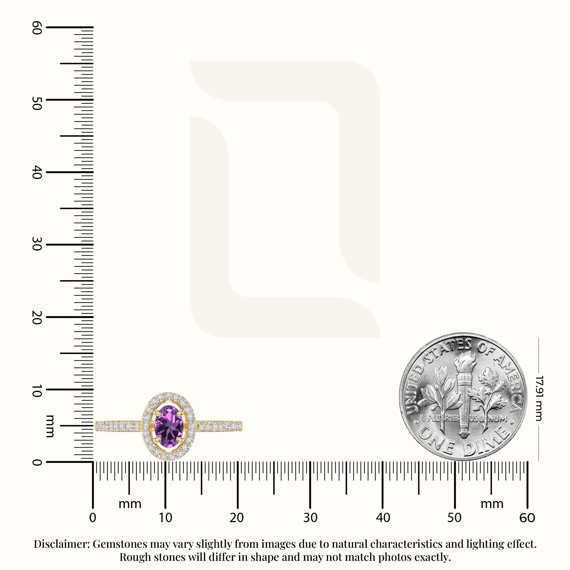 natural amethyst solitaire halo engagement rings in yellow gold vermeil