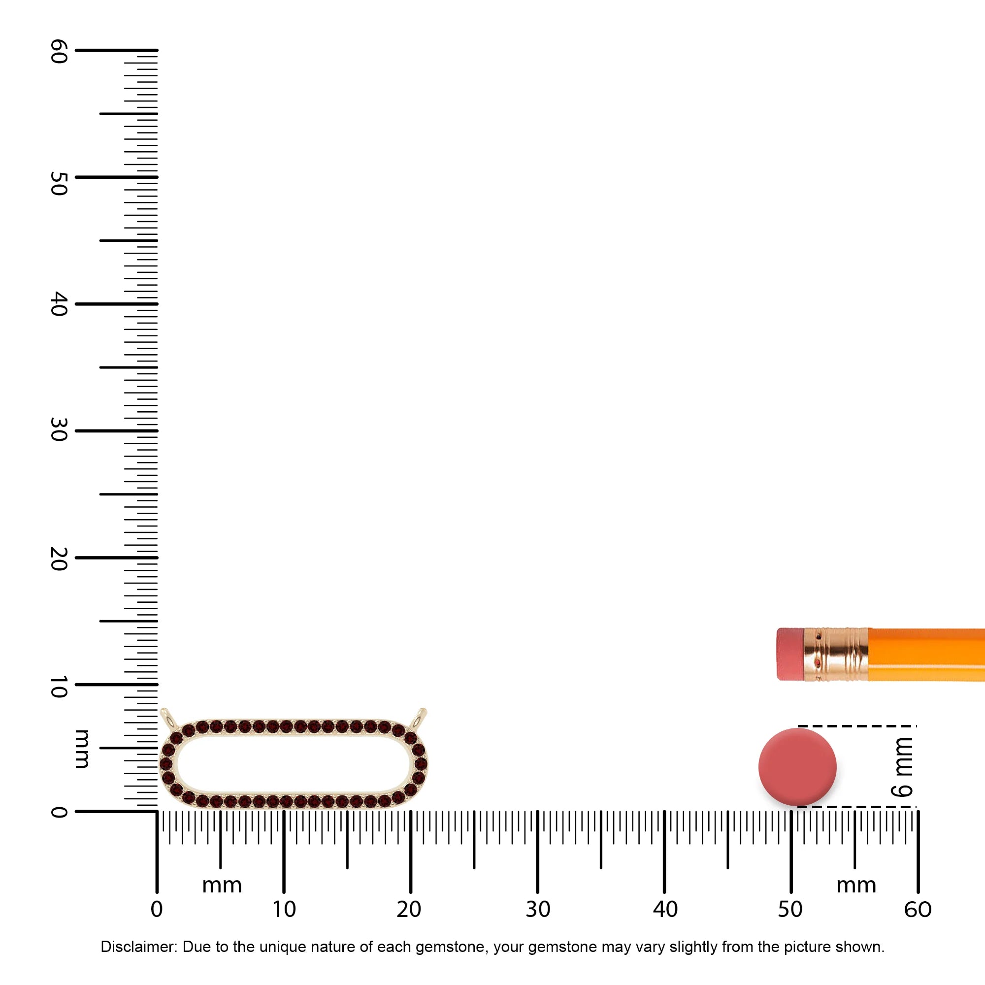 natural garnet oval paperclip necklaces in yellow gold vermeil 