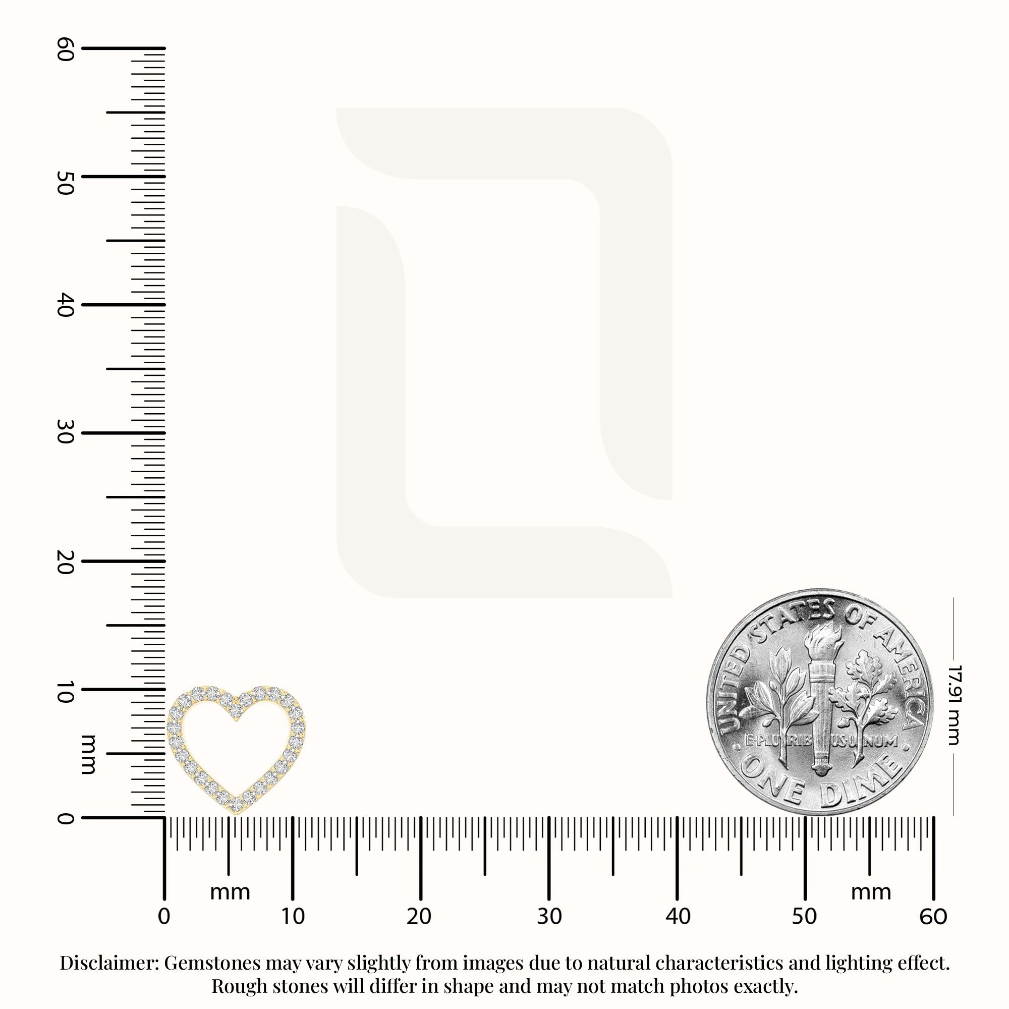 moissanite heart stud earrings in yellow gold vermeil 