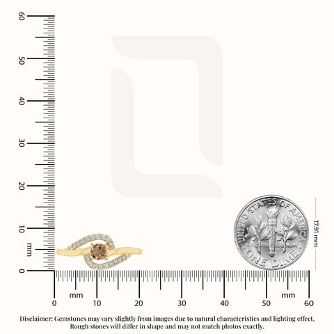natural citrine infinity solitaire rings in yellow gold vermeil