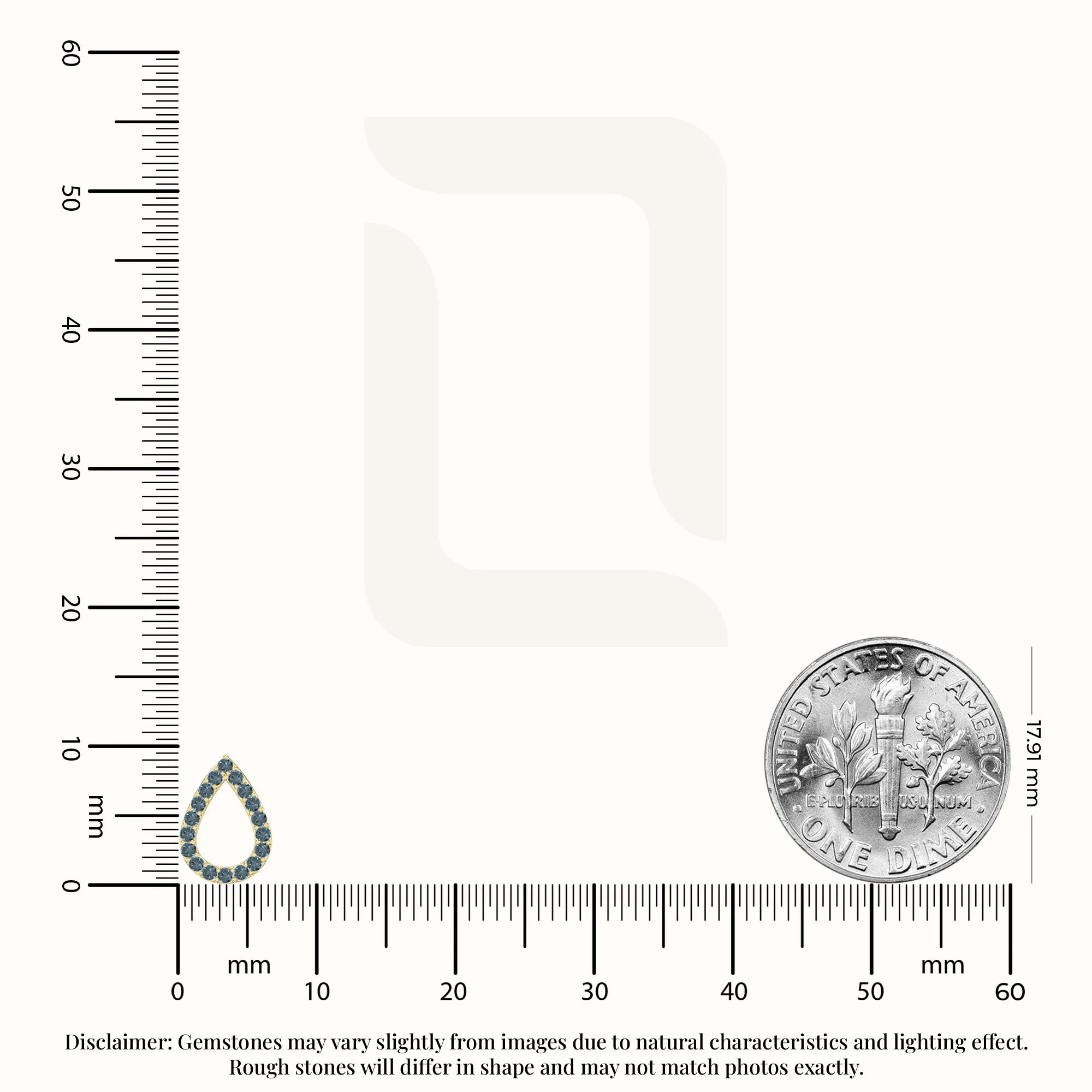 natural london-blue-topaz teardrop stud earrings in yellow gold vermeil 