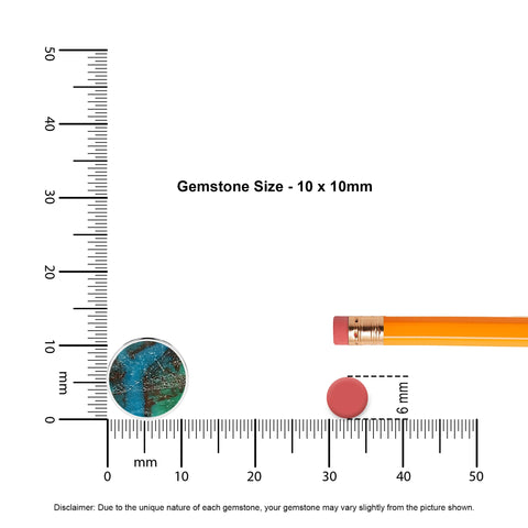 natural chrysocolla round shape pendant necklace