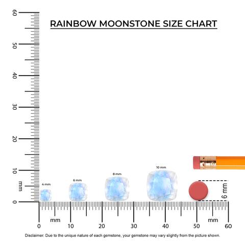 natural rainbow-moonstone cushion solitaire engagement ring