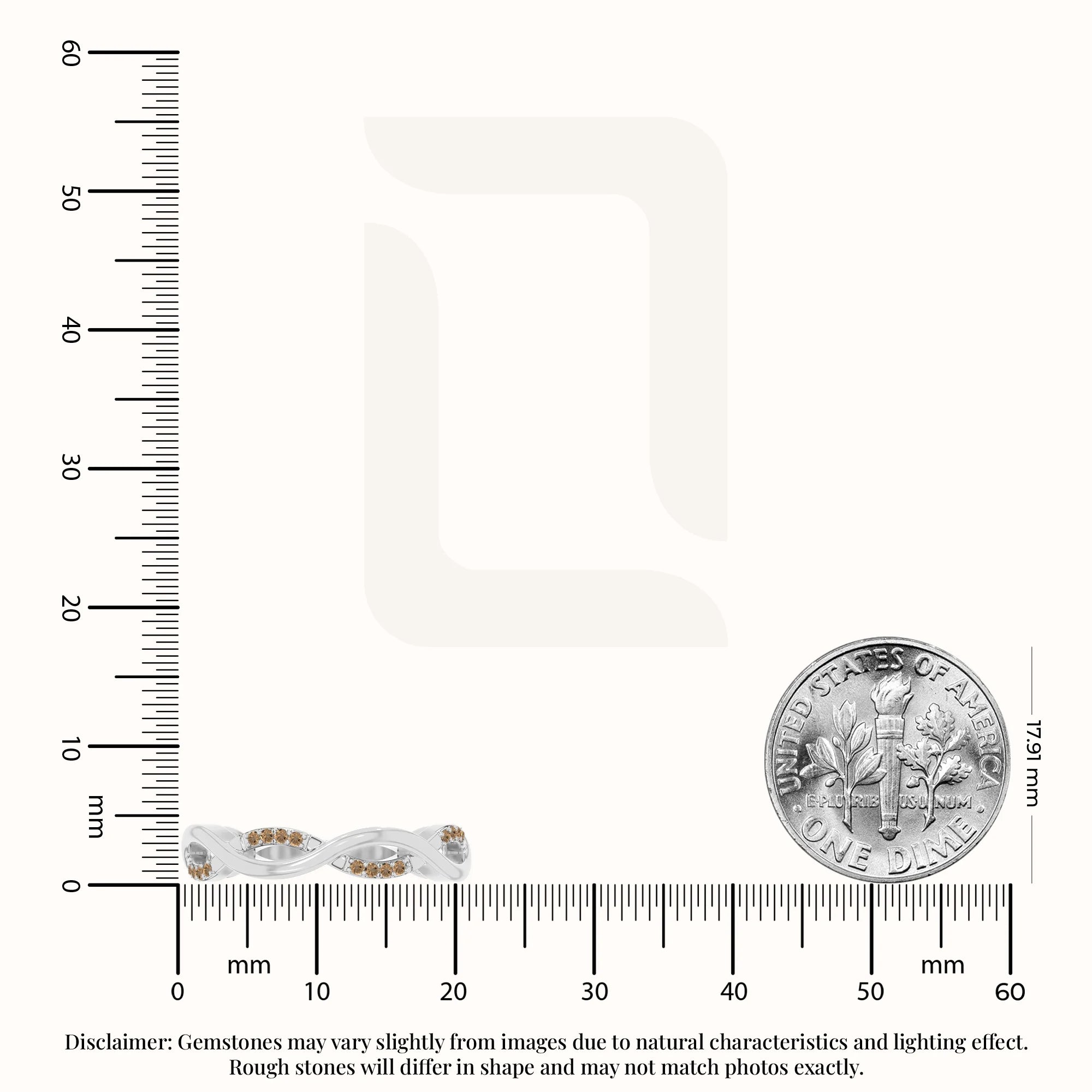 natural citrine twisted wedding band rings in sterling silver 