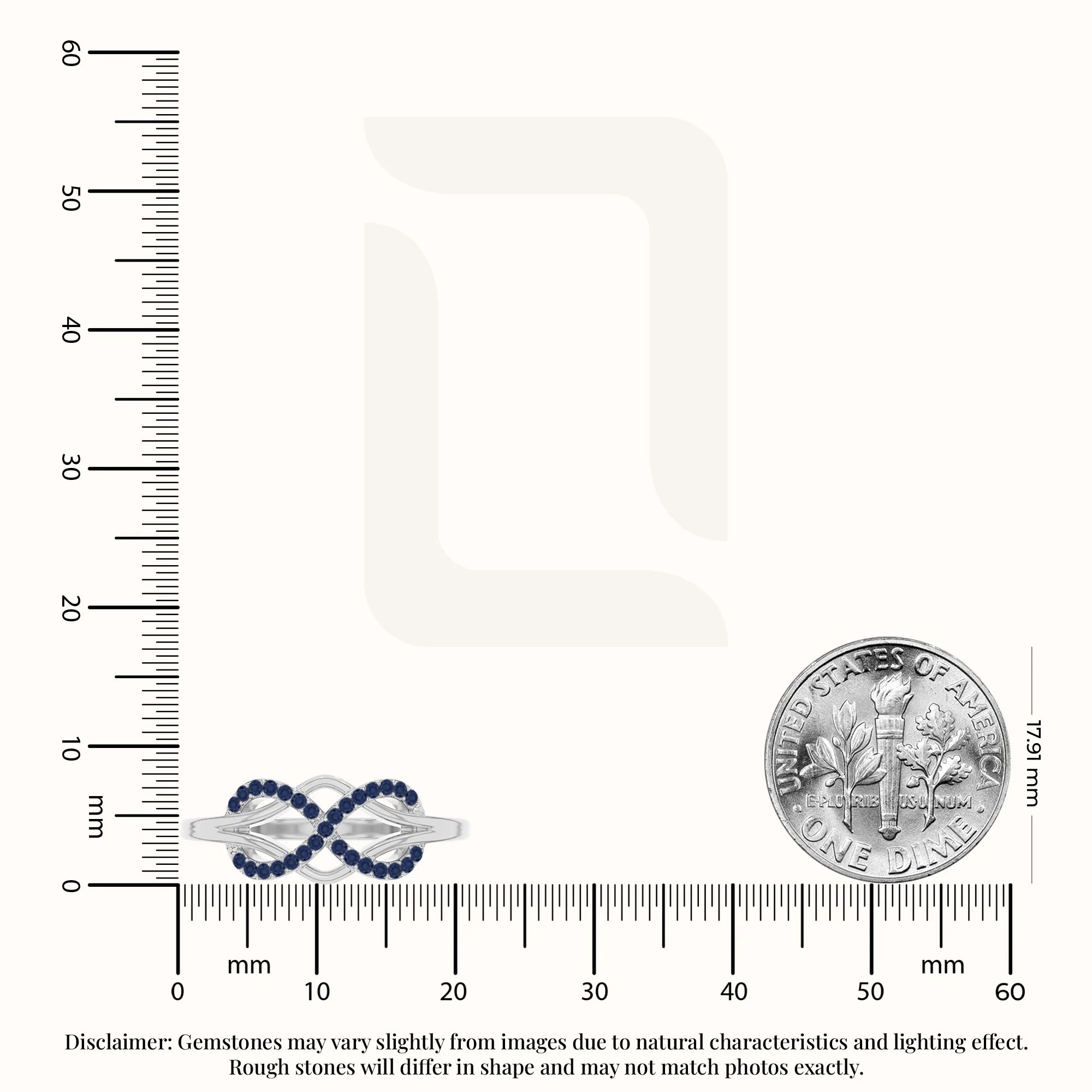 natural blue sapphire infinity promise rings in sterling silver 