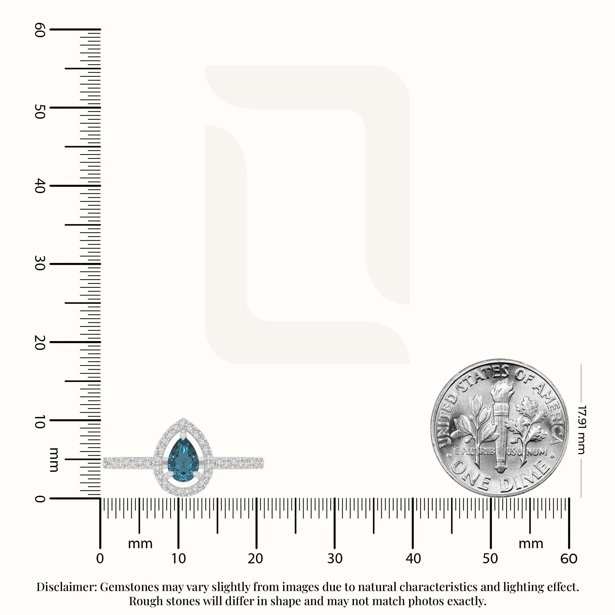 natural london blue topaz solitaire halo engagement rings in sterling silver 