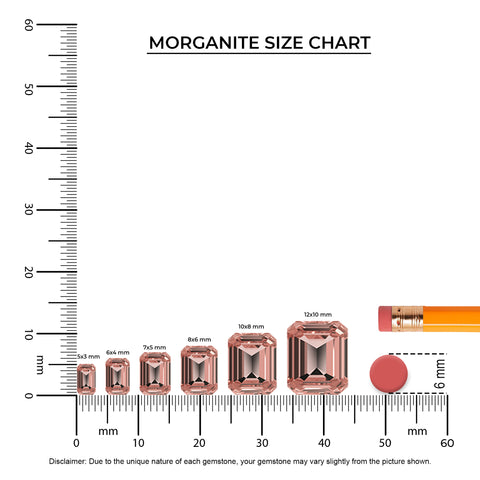 natural morganite emerald cut solitaire engagement ring