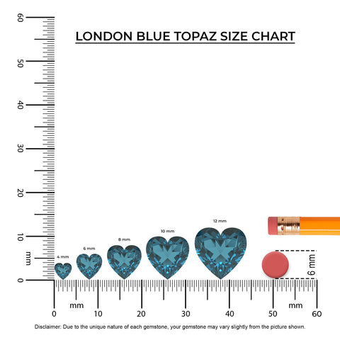 natural london-blue-topaz heart shape solitaire v-bale pendant necklace