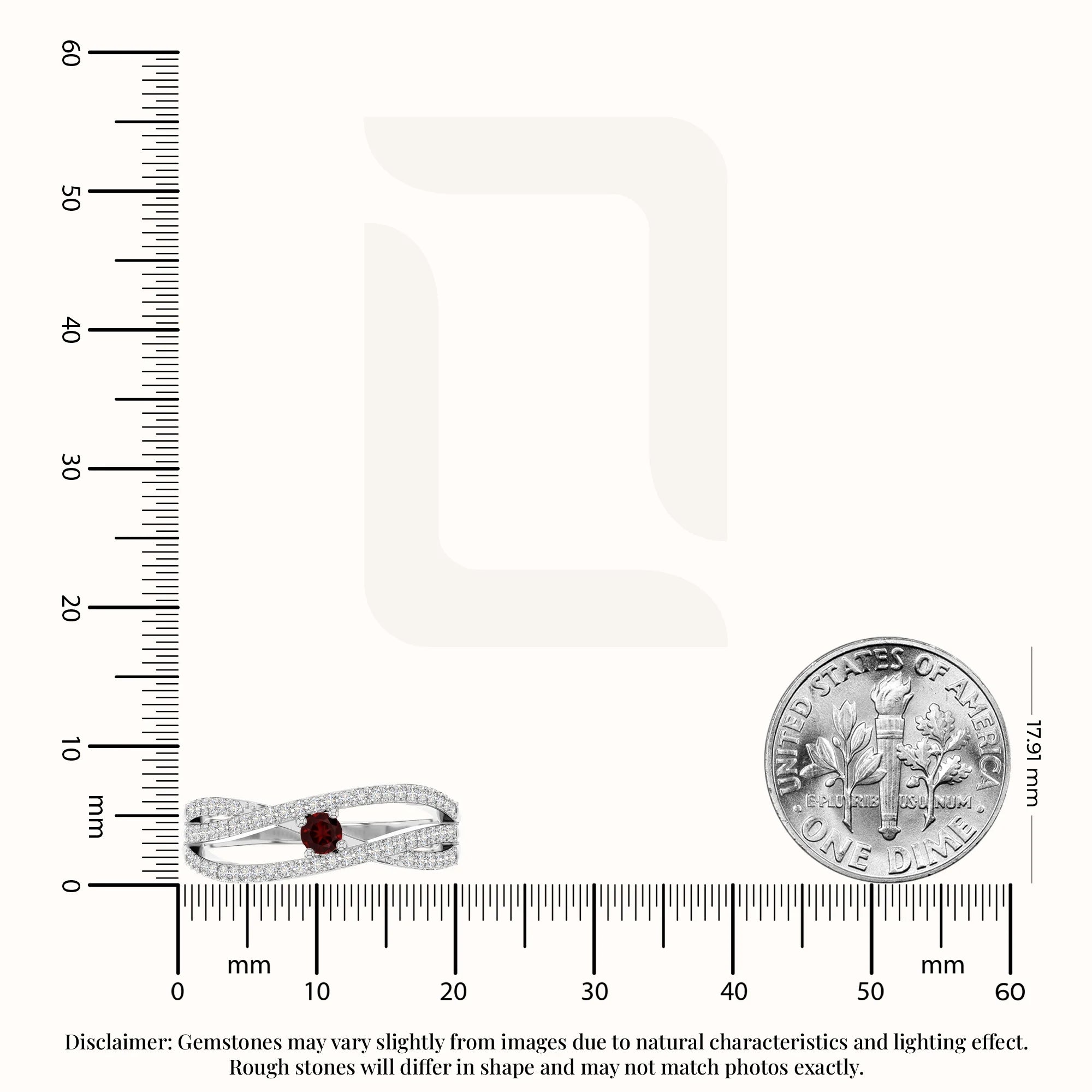 natural garnet promise rings in sterling silver 