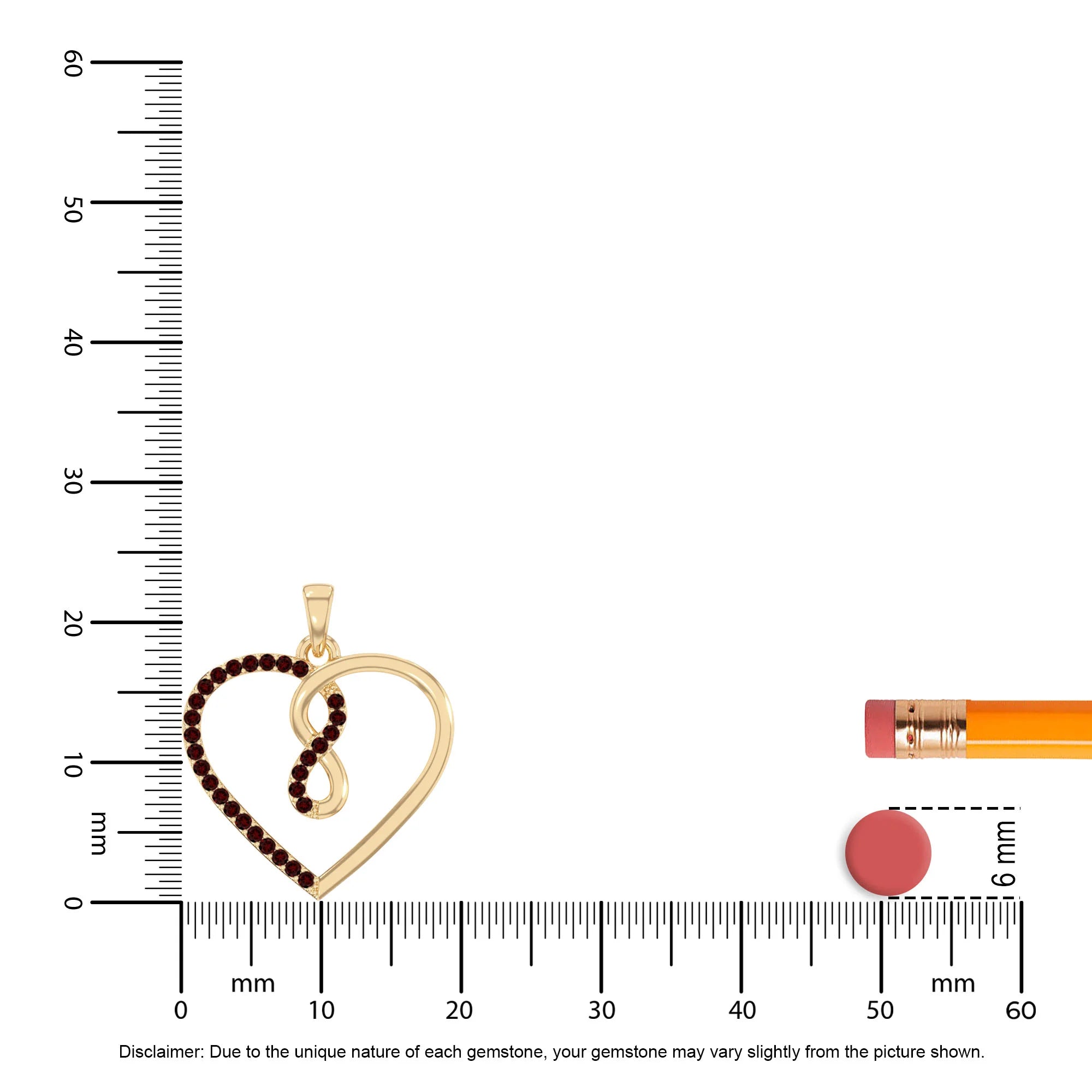 natural garnet infinity heart necklaces in yellow gold vermeil 