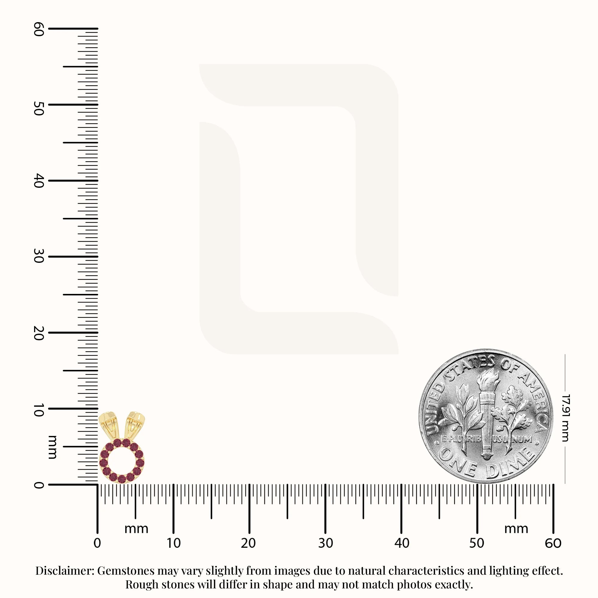 natural ruby bunny-rabit stud earrings in yellow gold vermeil 