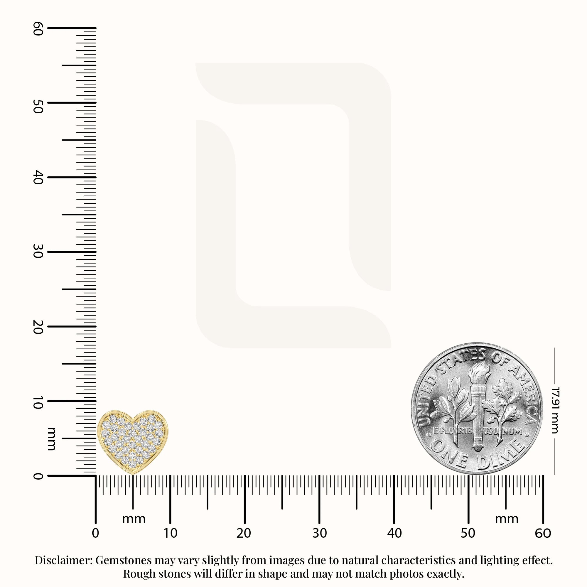 moissanite heart stud earrings in yellow gold vermeil 