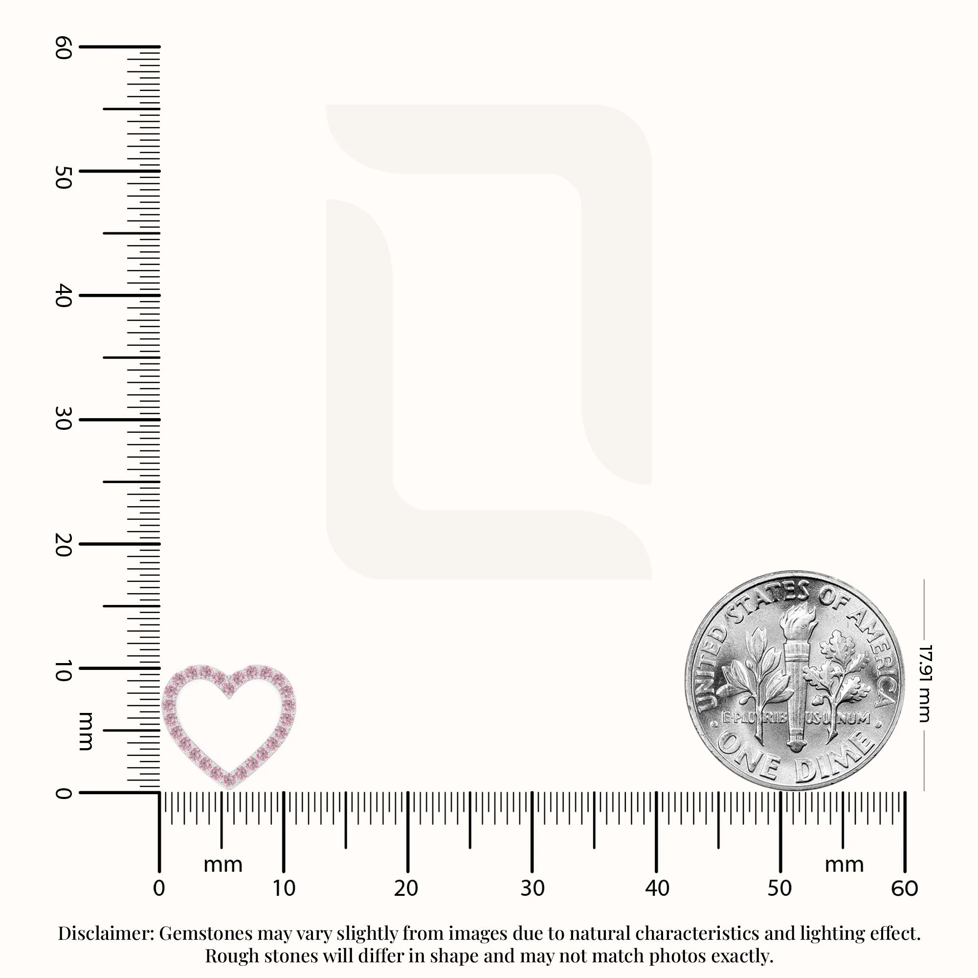 natural pink-tourmaline heart stud earrings in sterling silver 