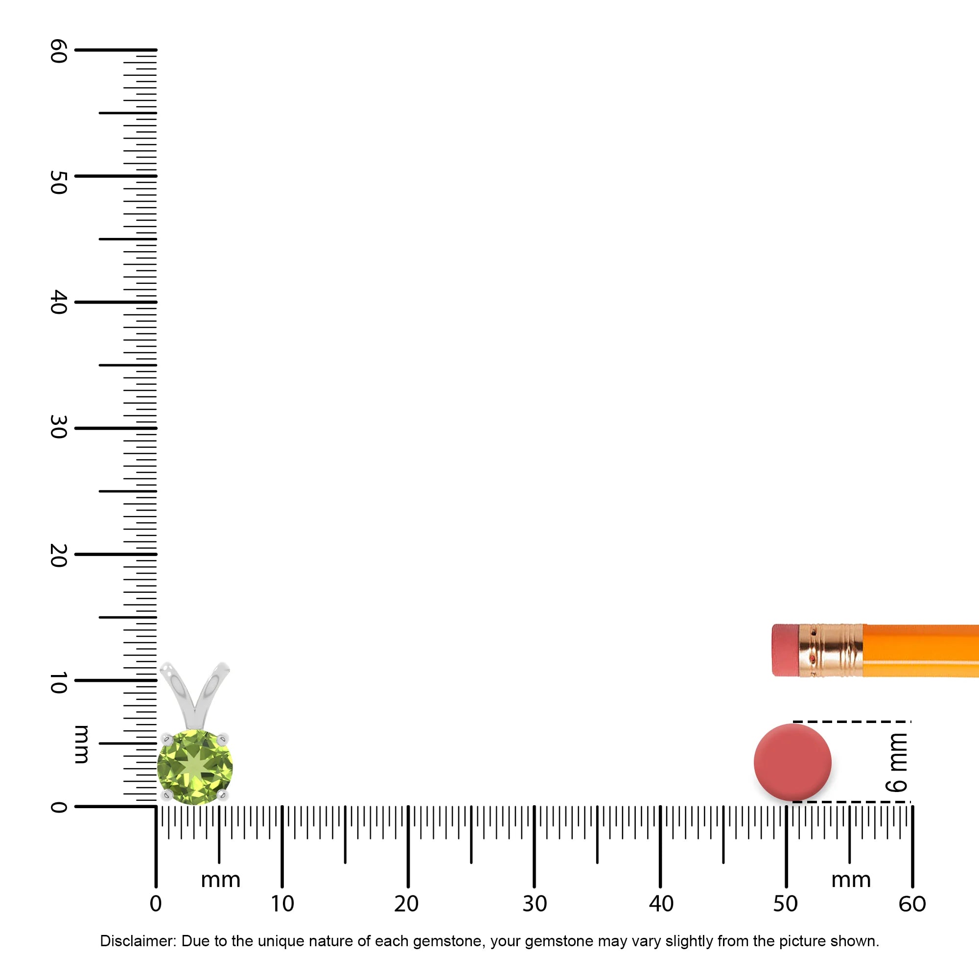 peridot v-bale solitaire necklaces in sterling silver 