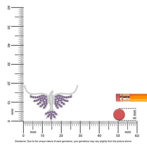 natural amethyst phoenix eagle necklaces in sterling silver 