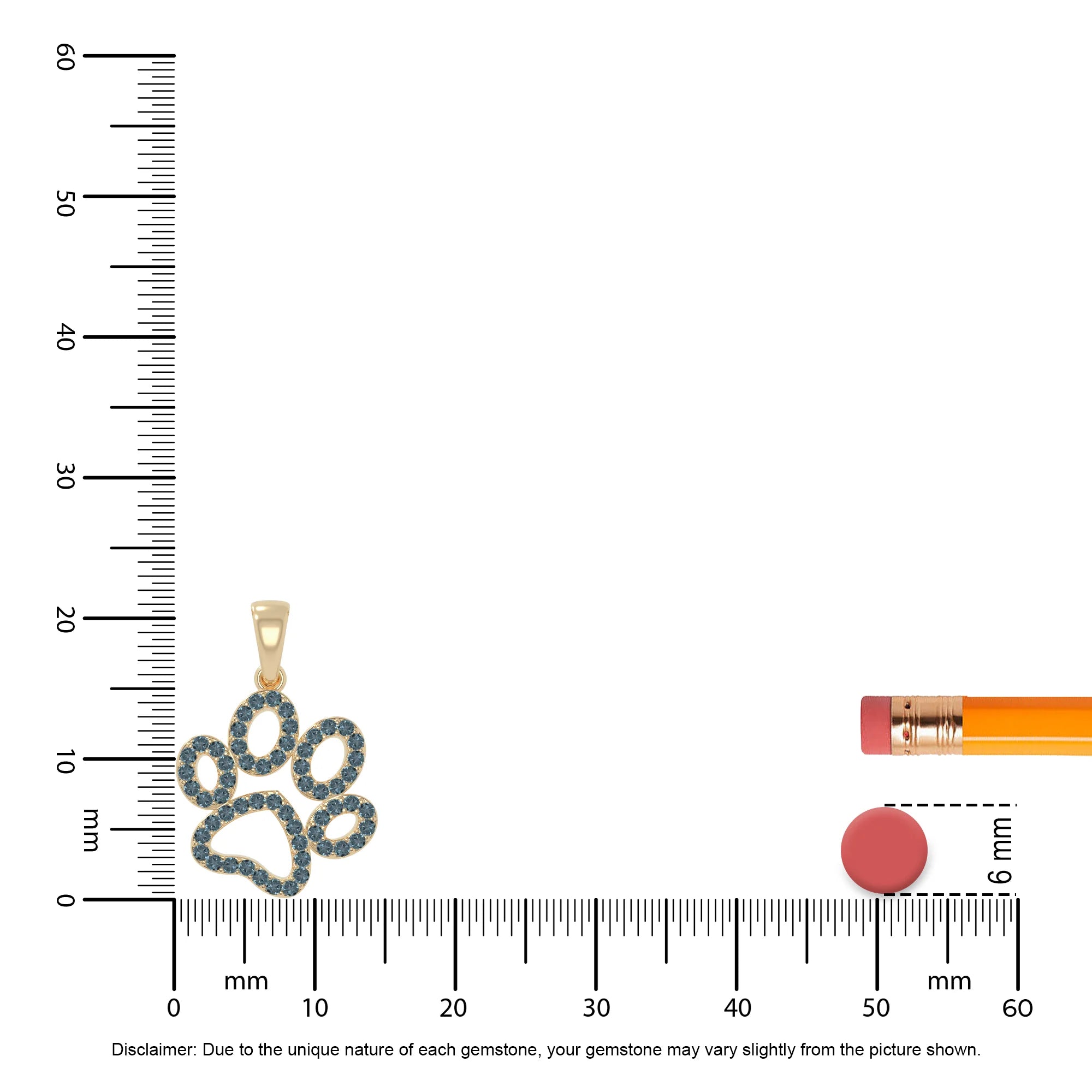 natural london blue topaz dog paw knot necklaces in yellow gold vermeil 