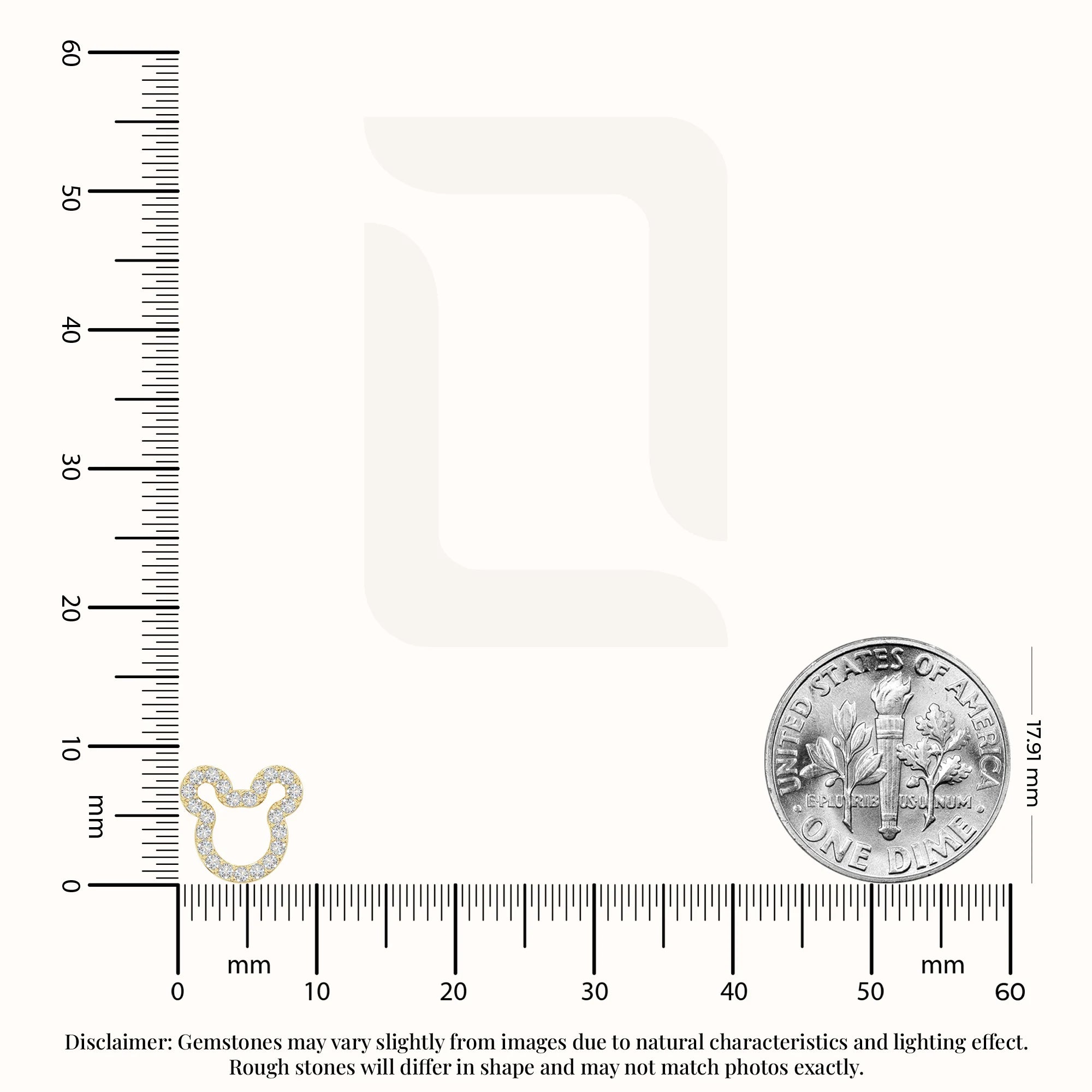 moissanite mouse stud earrings in yellow gold vermeil 