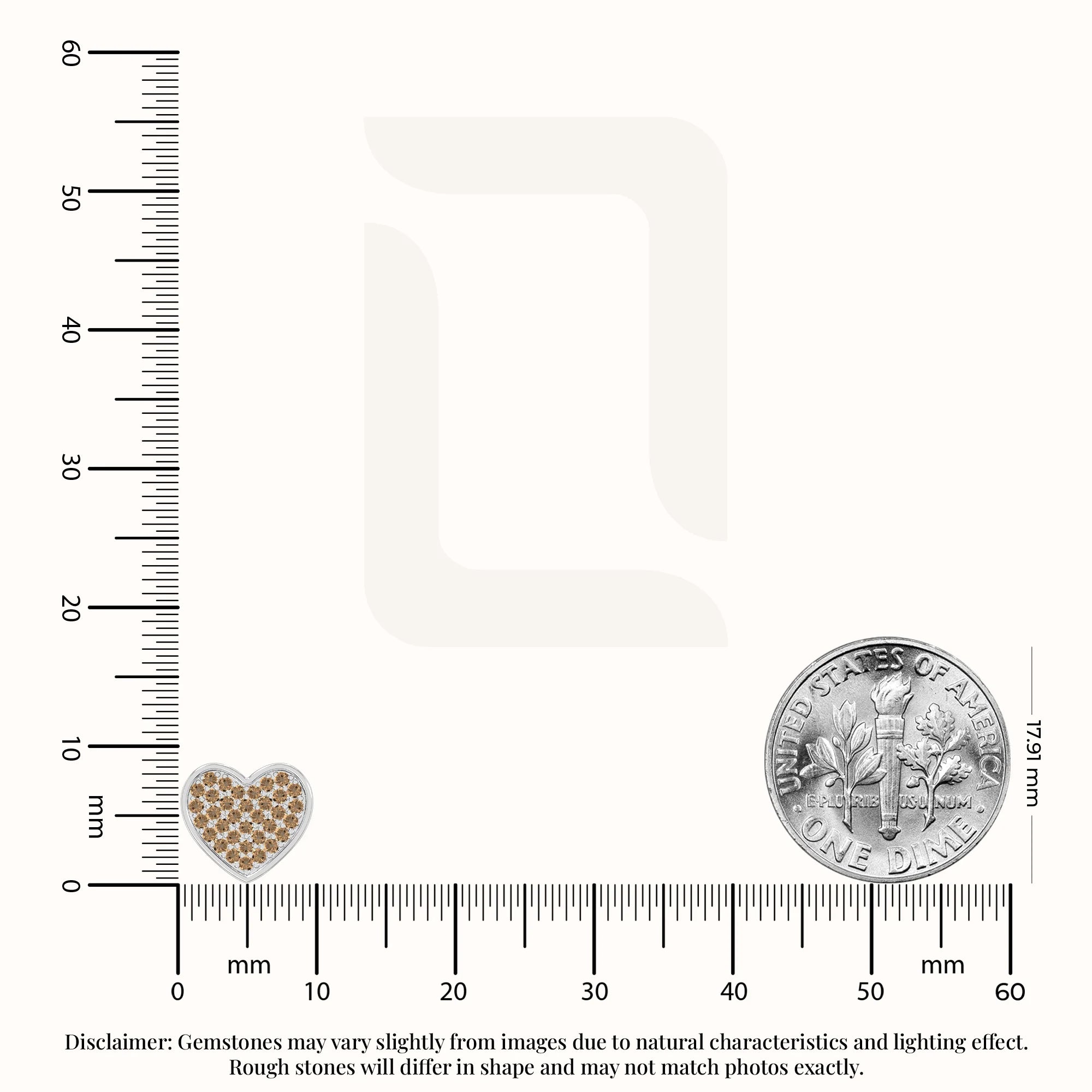 natural citrine heart stud earrings in sterling silver 