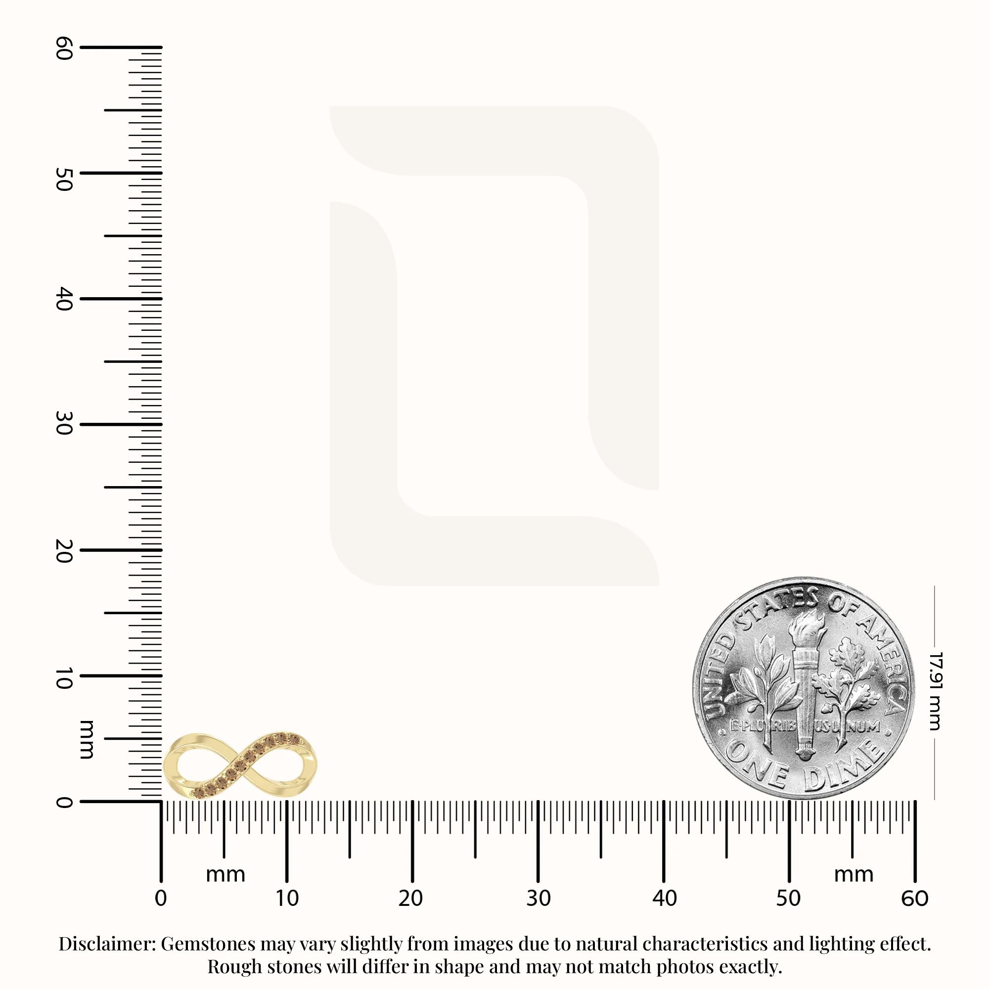 natural citrine infinity stud earrings in yellow gold vermeil 