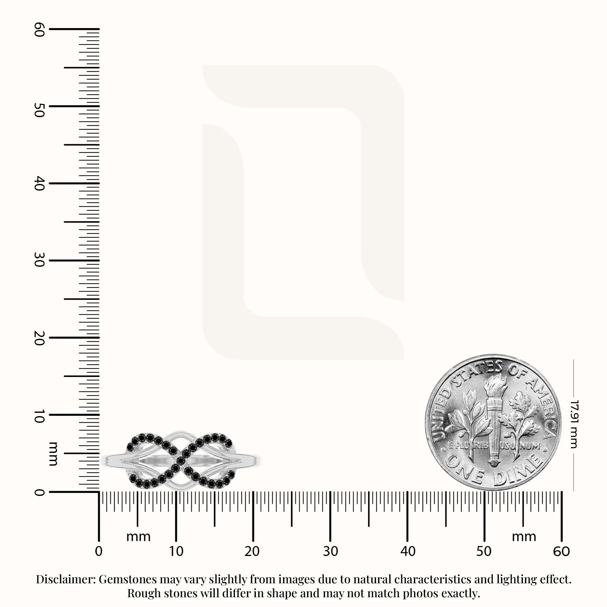 natural black onyx infinity promise rings in sterling silver 